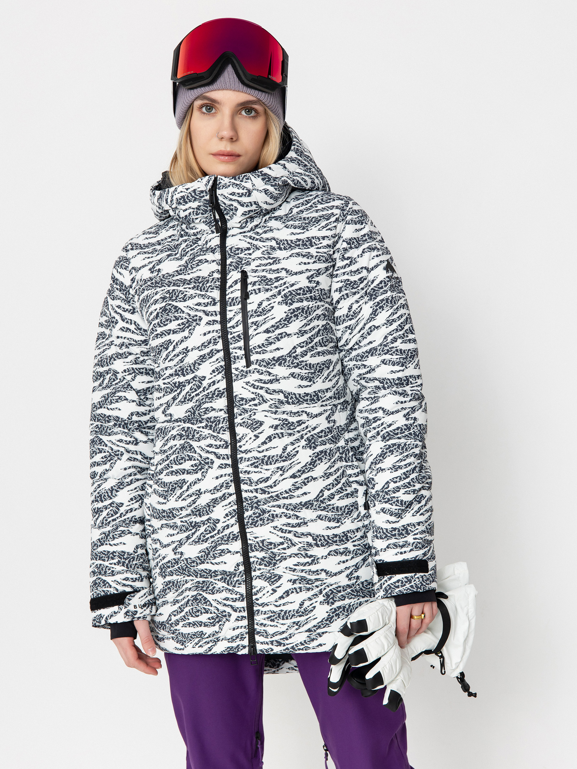 Дамска Сноуборд яке Burton Loyil Down (zebra camo)