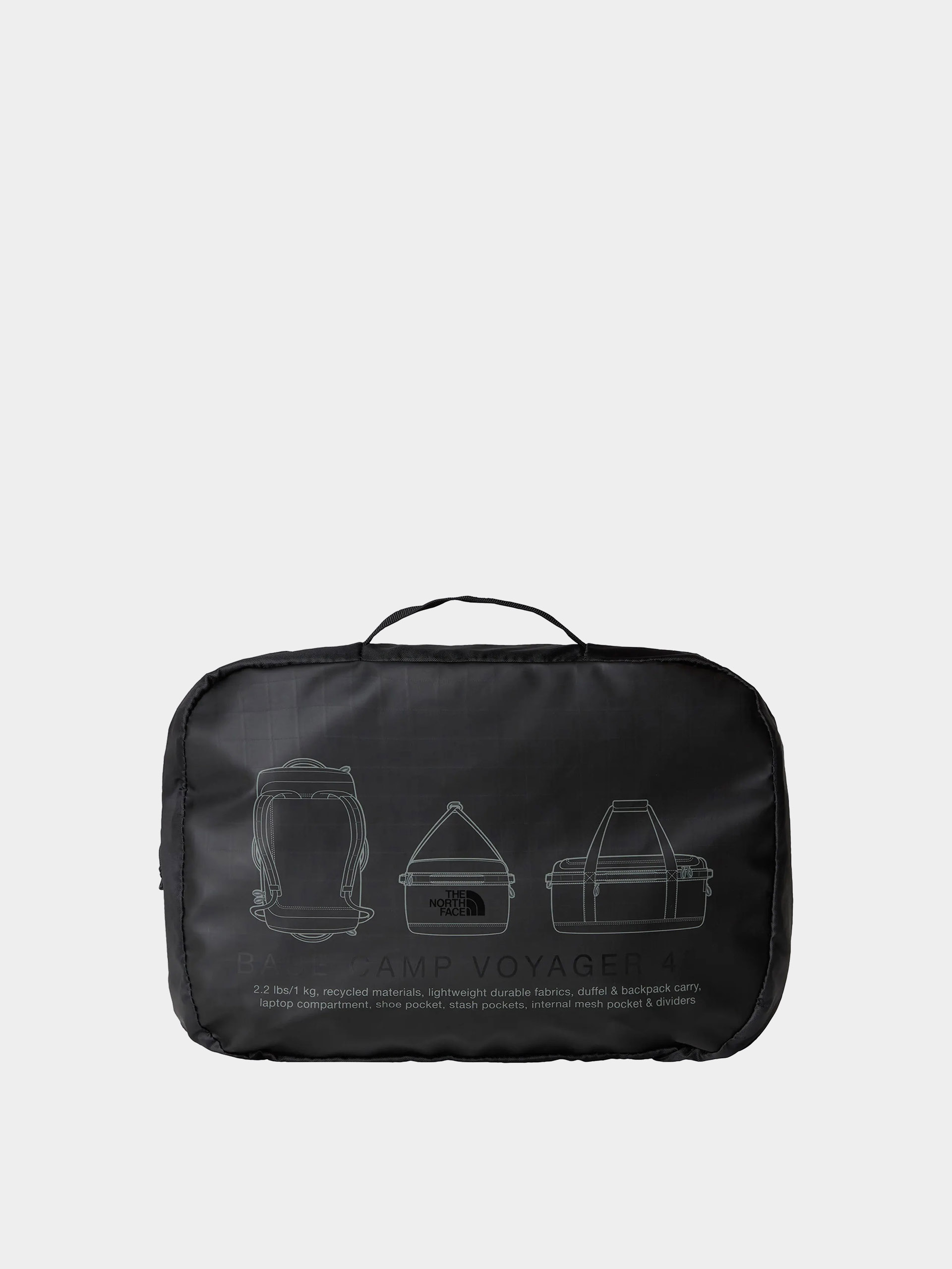 Чанта The North Face Base Camp Voyager Duffel 42L (tnf black/asphalt grey)