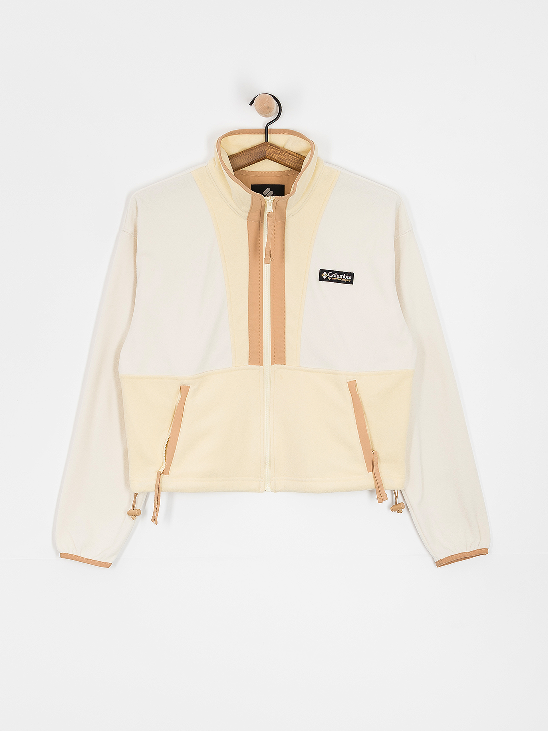 Поларени суитшърт Columbia Backbowl II Full Zip Wmn (chalk/lemon wa)