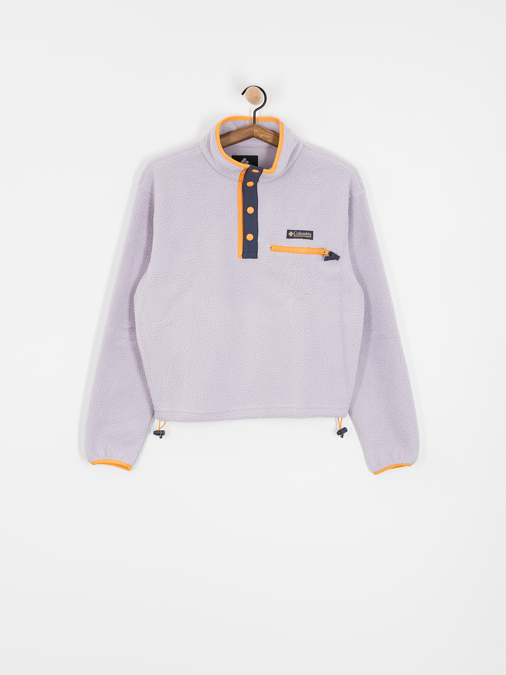 Поларени суитшърт Columbia Helvetia II Cropped Half Snap Wmn (lavender pearl)