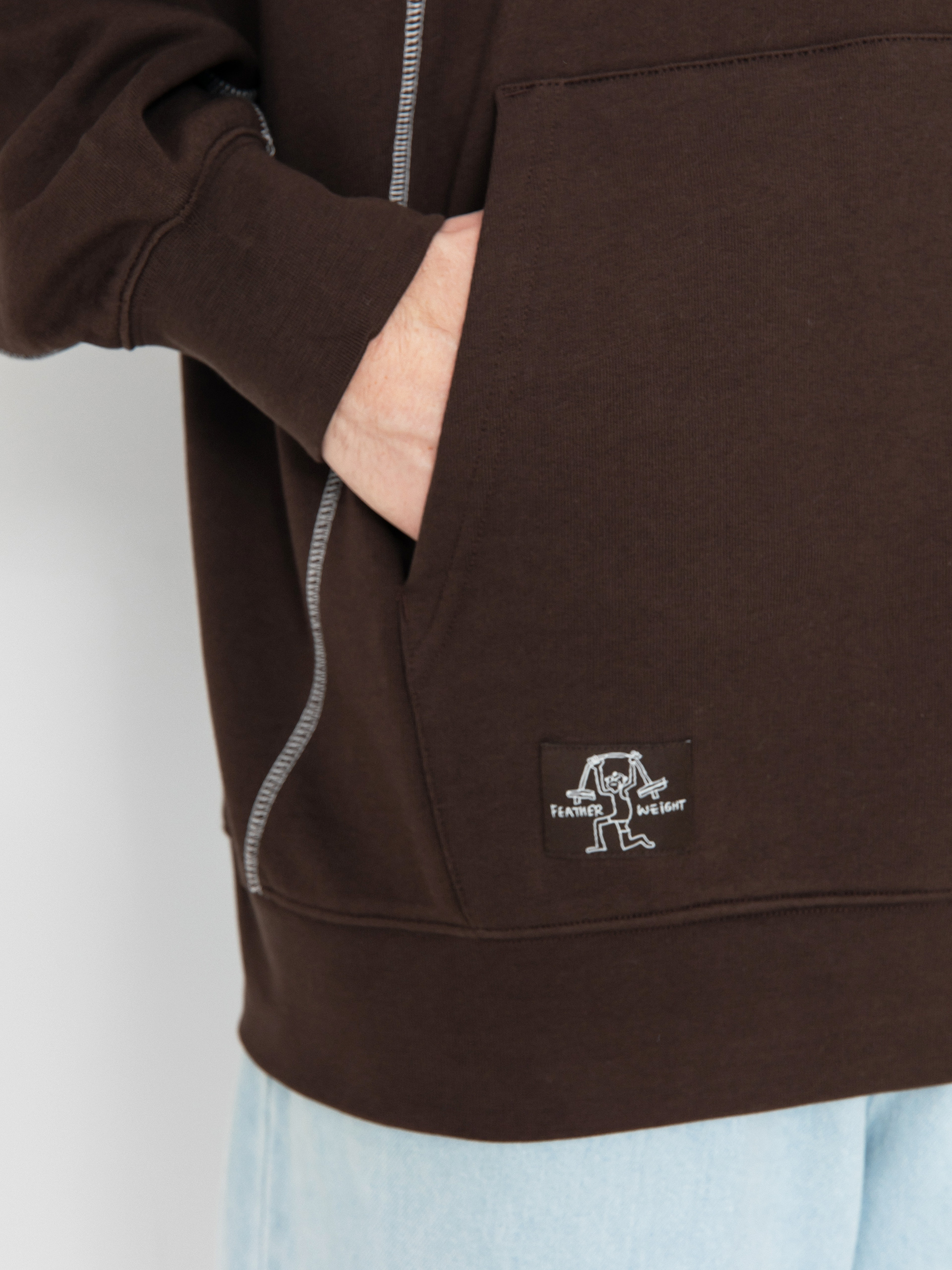 Суитшърт с качулка adidas Shmoo Fw HD (dbrown/cwhite)