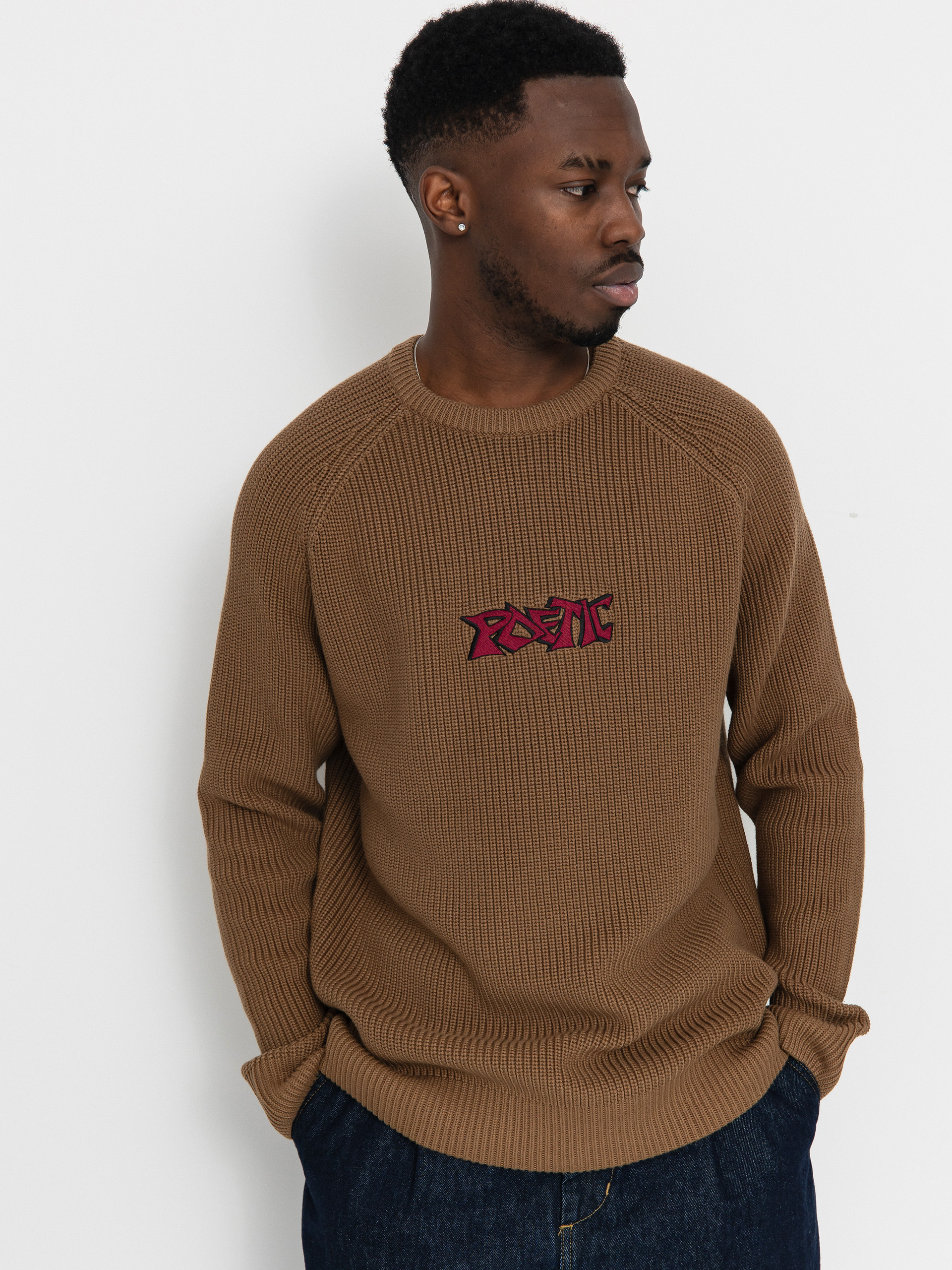 Суитшърт Poetic Collective Graff Knitted Crewneck (brown)