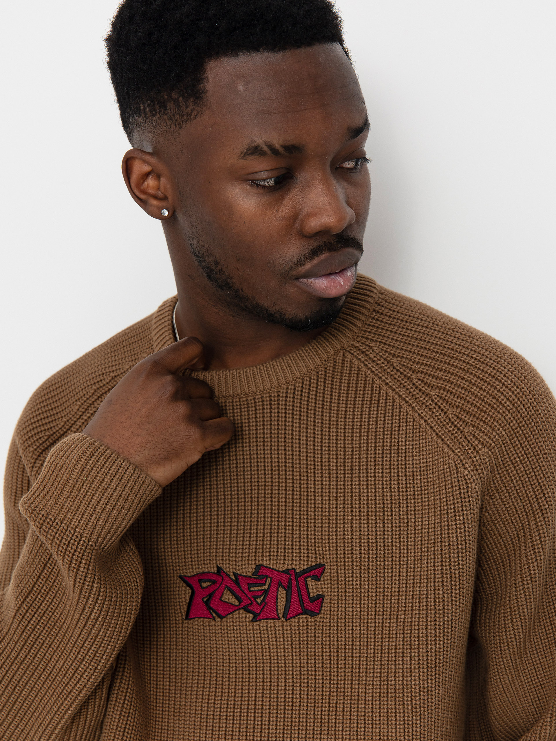 Суитшърт Poetic Collective Graff Knitted Crewneck (brown)