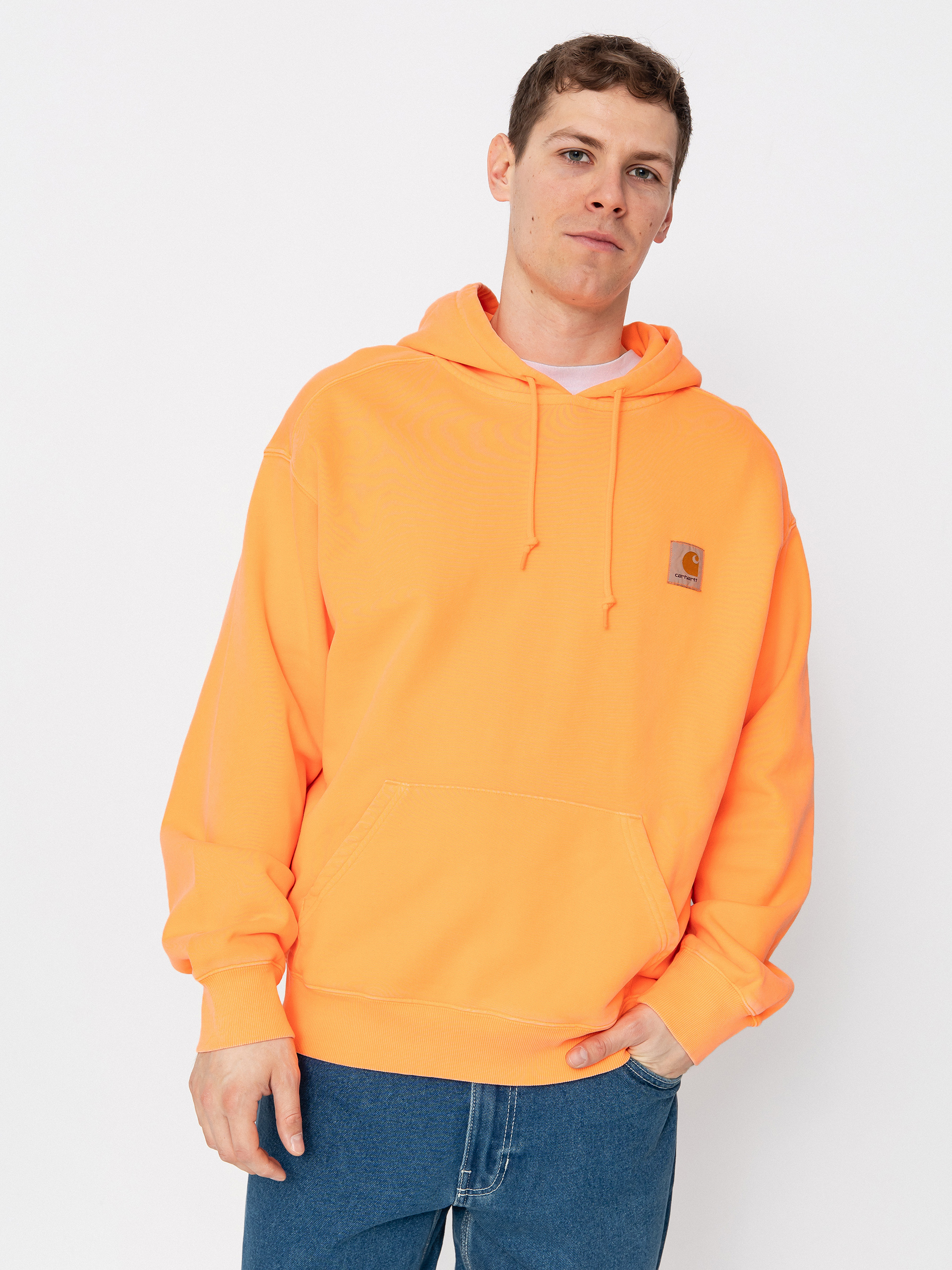 Суитшърт с качулка Carhartt WIP Industry HD (lumo orange)