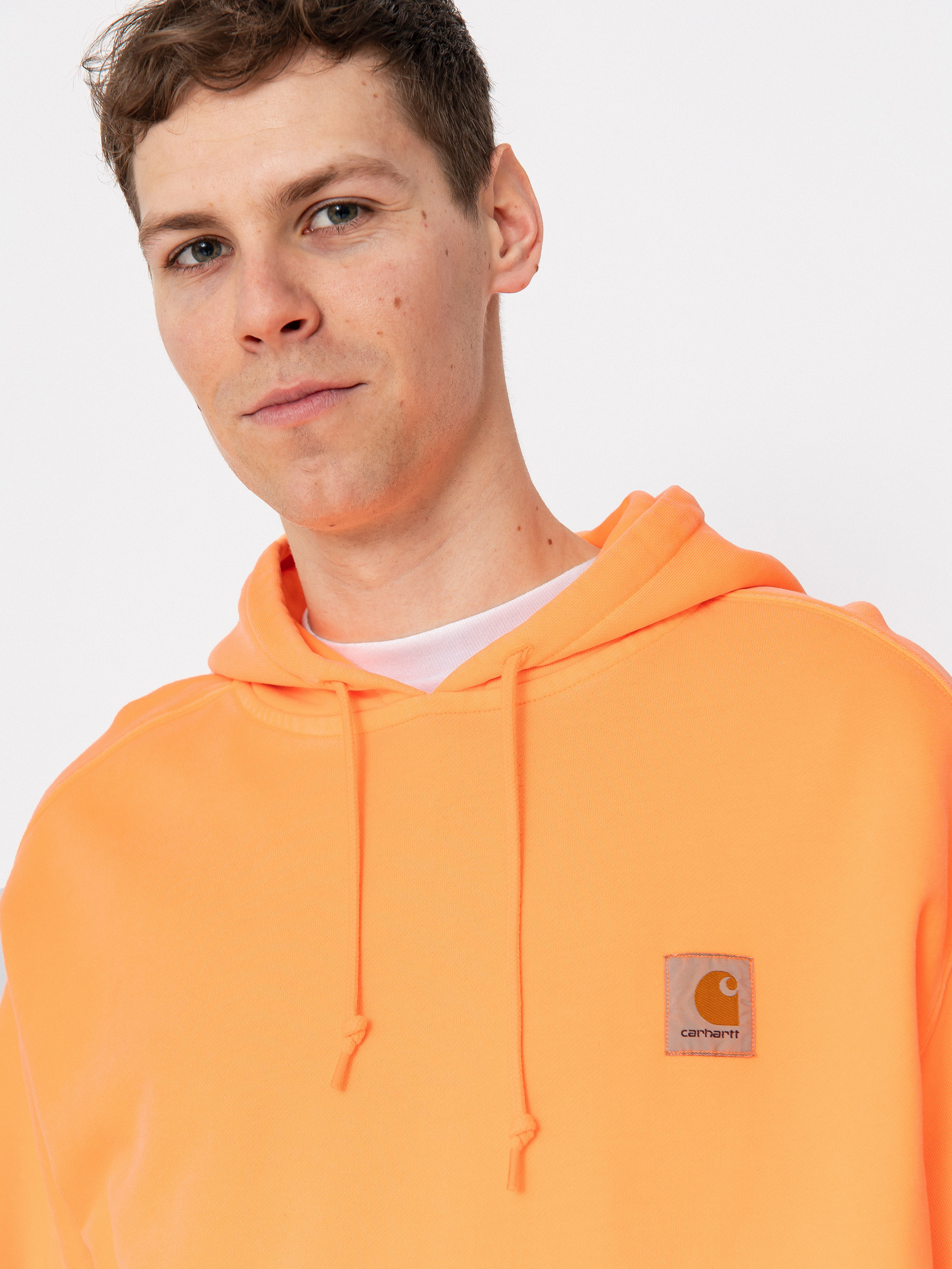 Суитшърт с качулка Carhartt WIP Industry HD (lumo orange)