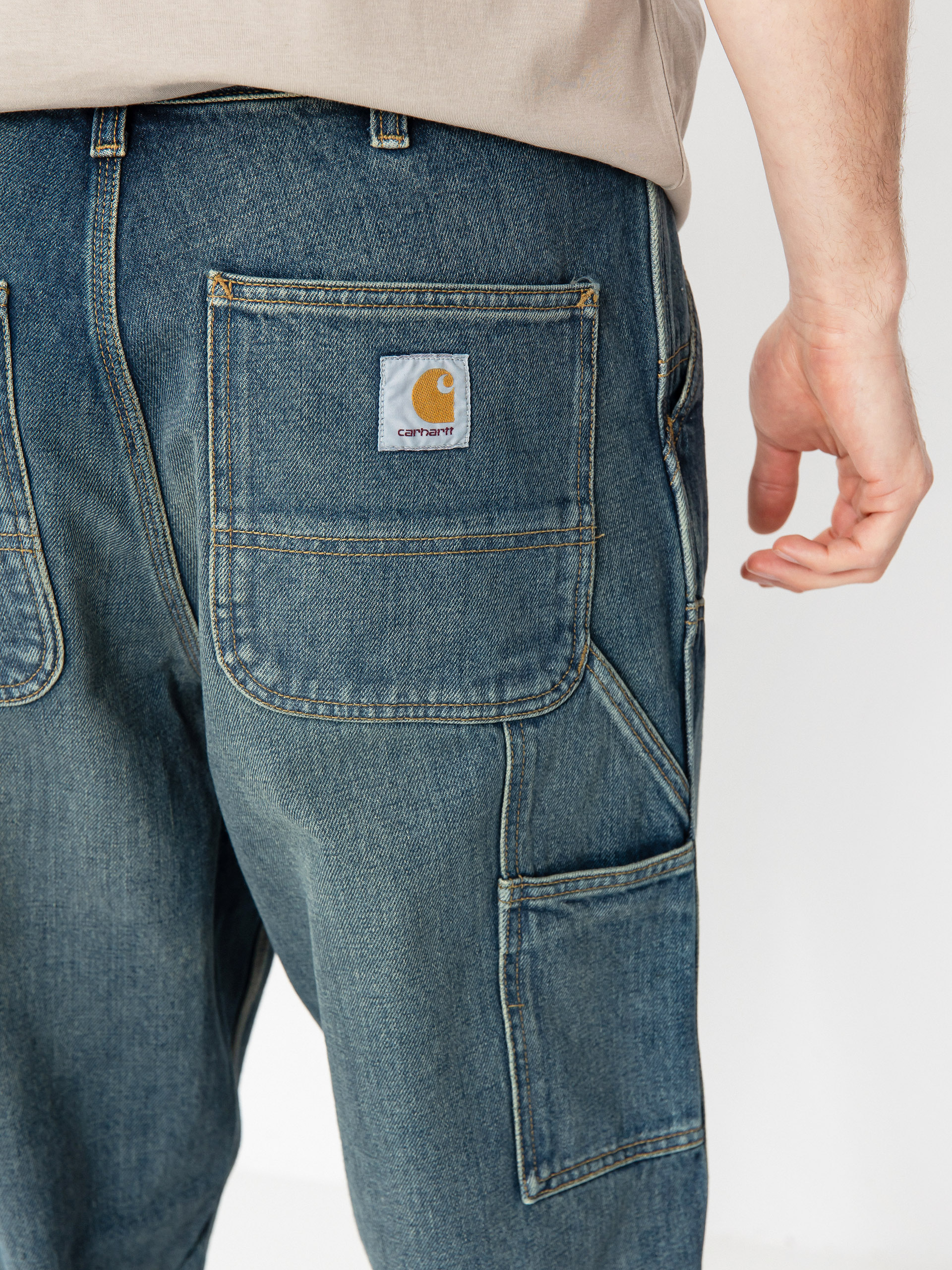 Панталони Carhartt WIP Double Knee (blue)