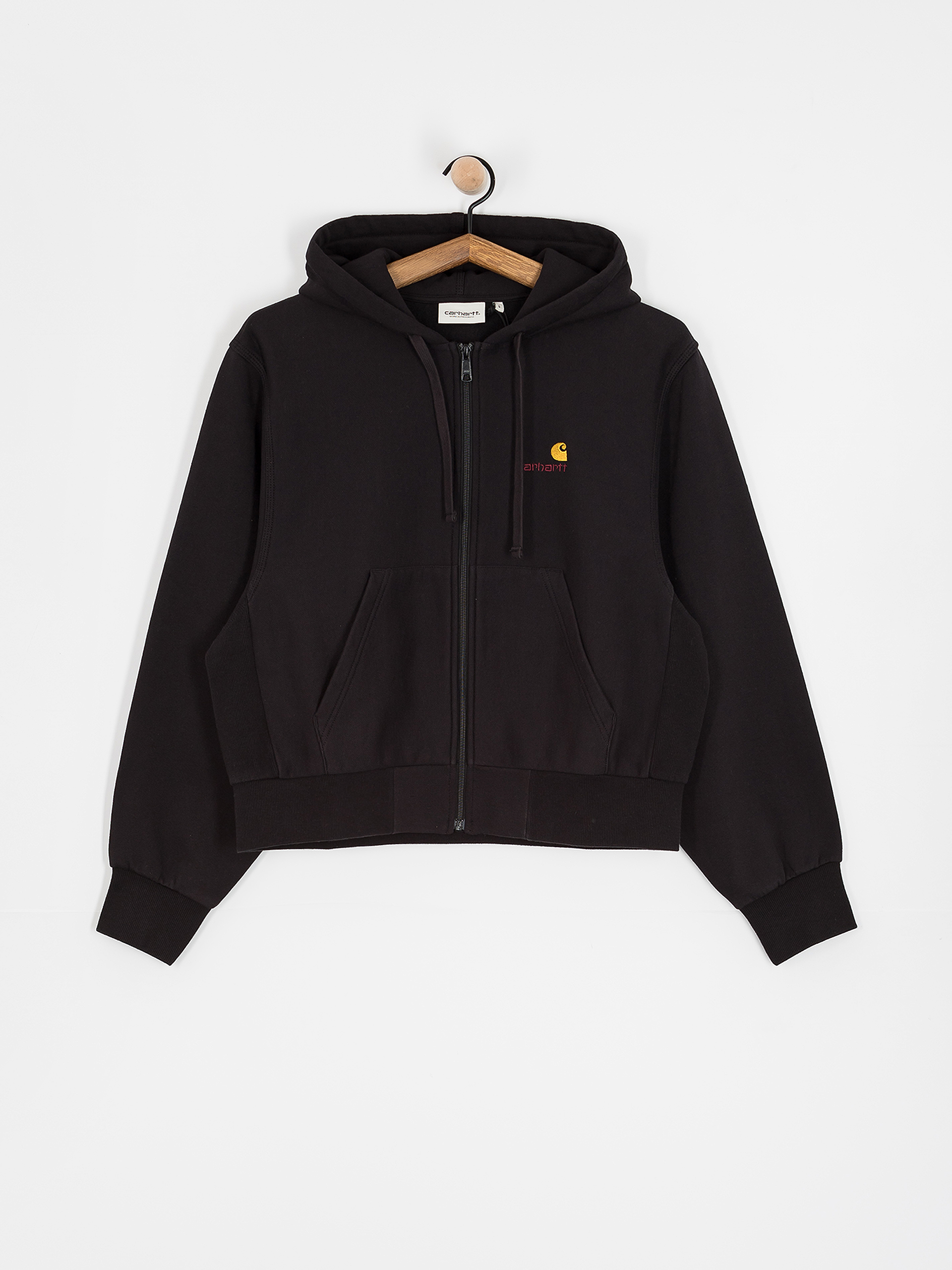 Суитшърт с качулка Carhartt WIP American Script ZHD Wmn (black)