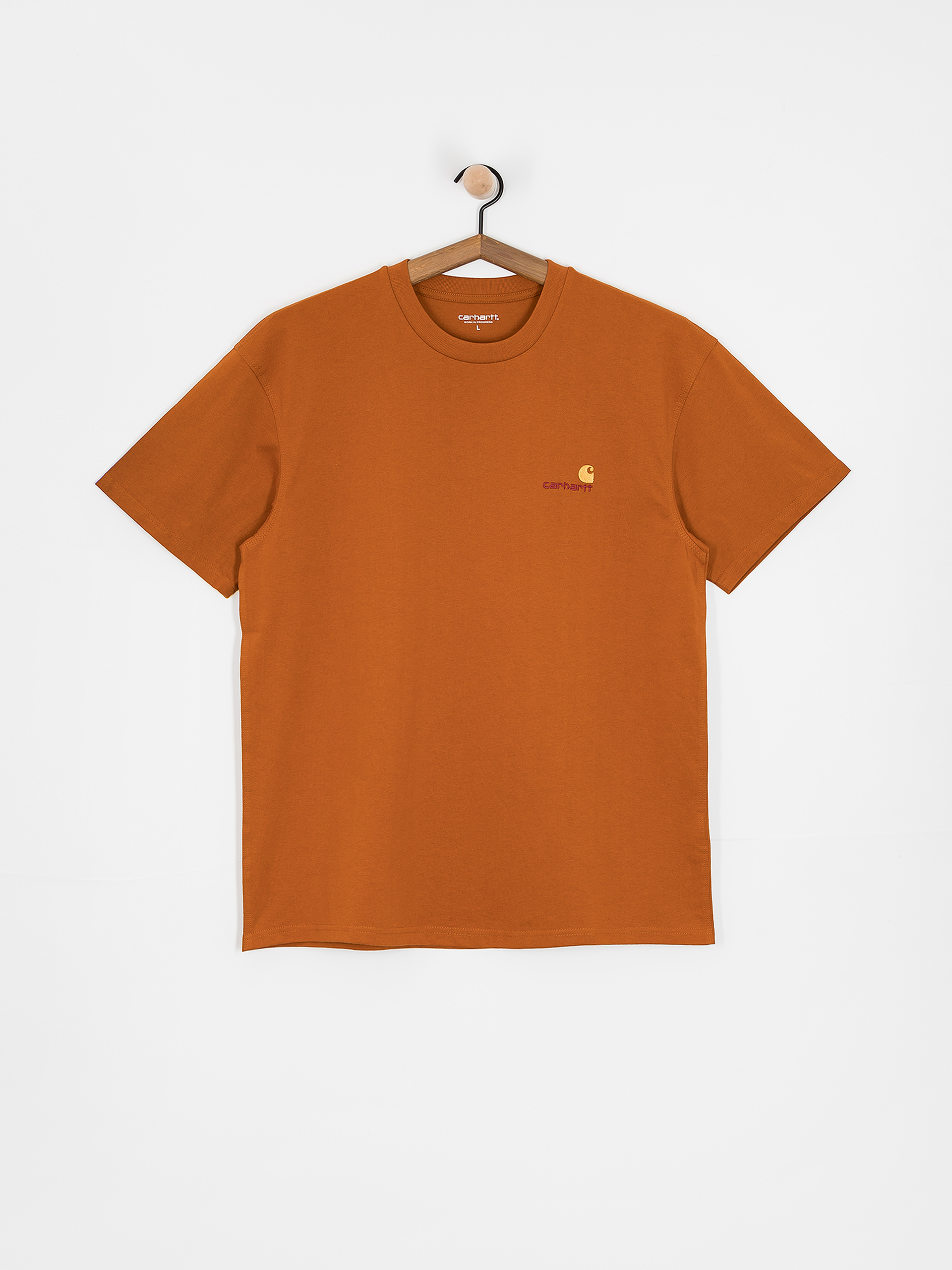 Тениска Carhartt WIP American Script (sienna)