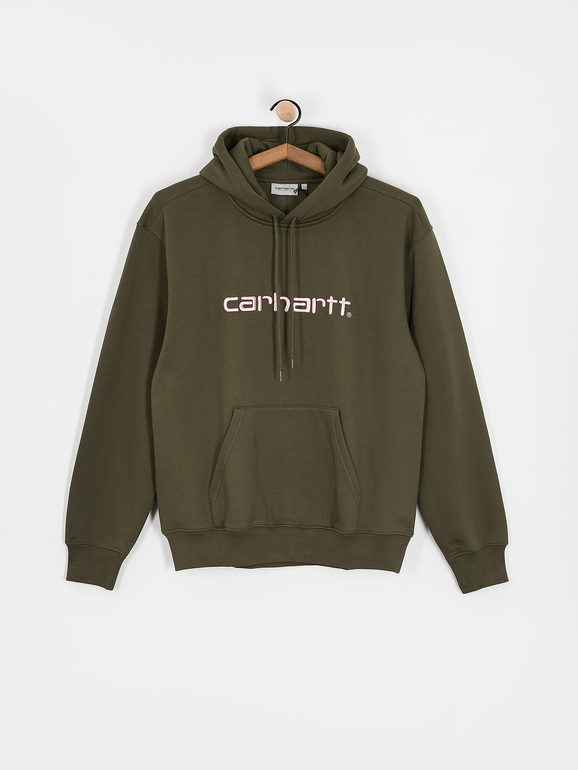 Суитшърт с качулка Carhartt WIP Carhartt HD (turtle/air pink)