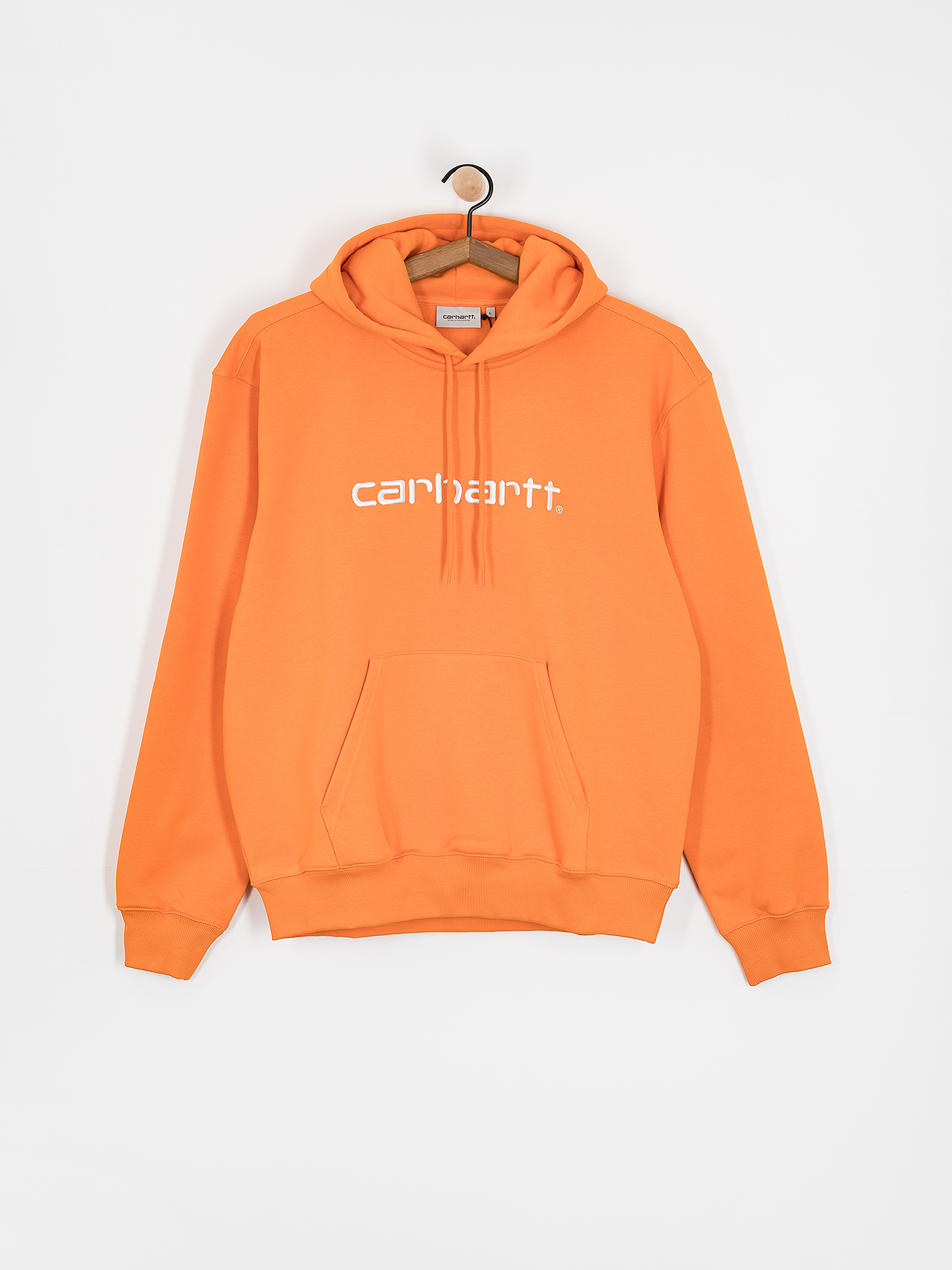 Суитшърт с качулка Carhartt WIP Carhartt HD (pumpkin/white)