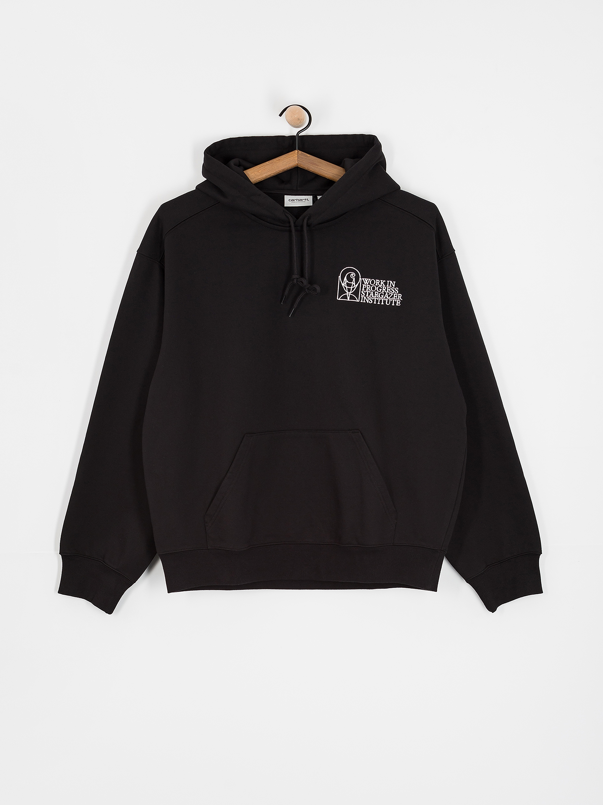 Суитшърт с качулка Carhartt WIP Stargazer HD (black/white)