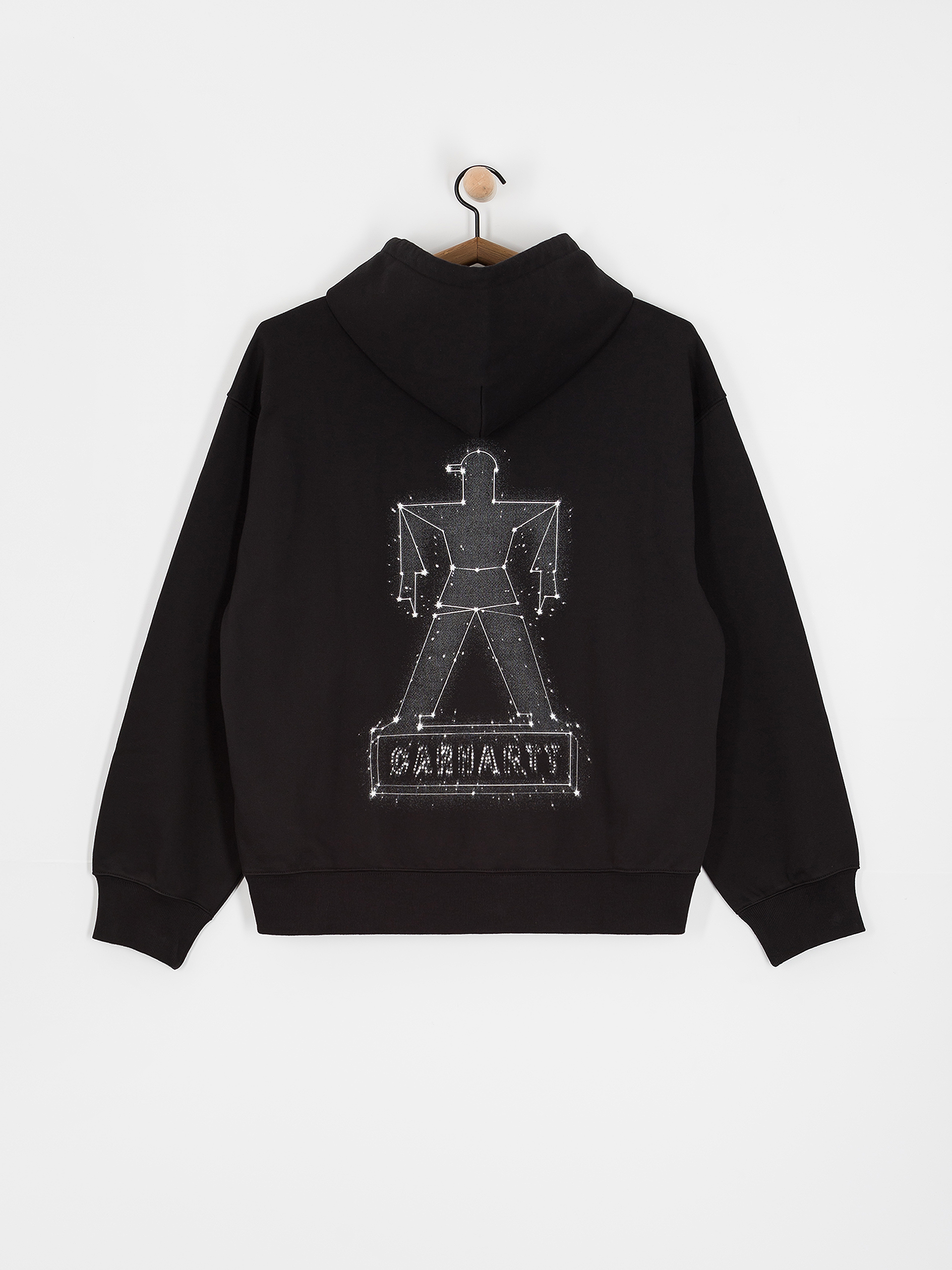 Суитшърт с качулка Carhartt WIP Stargazer HD (black/white)