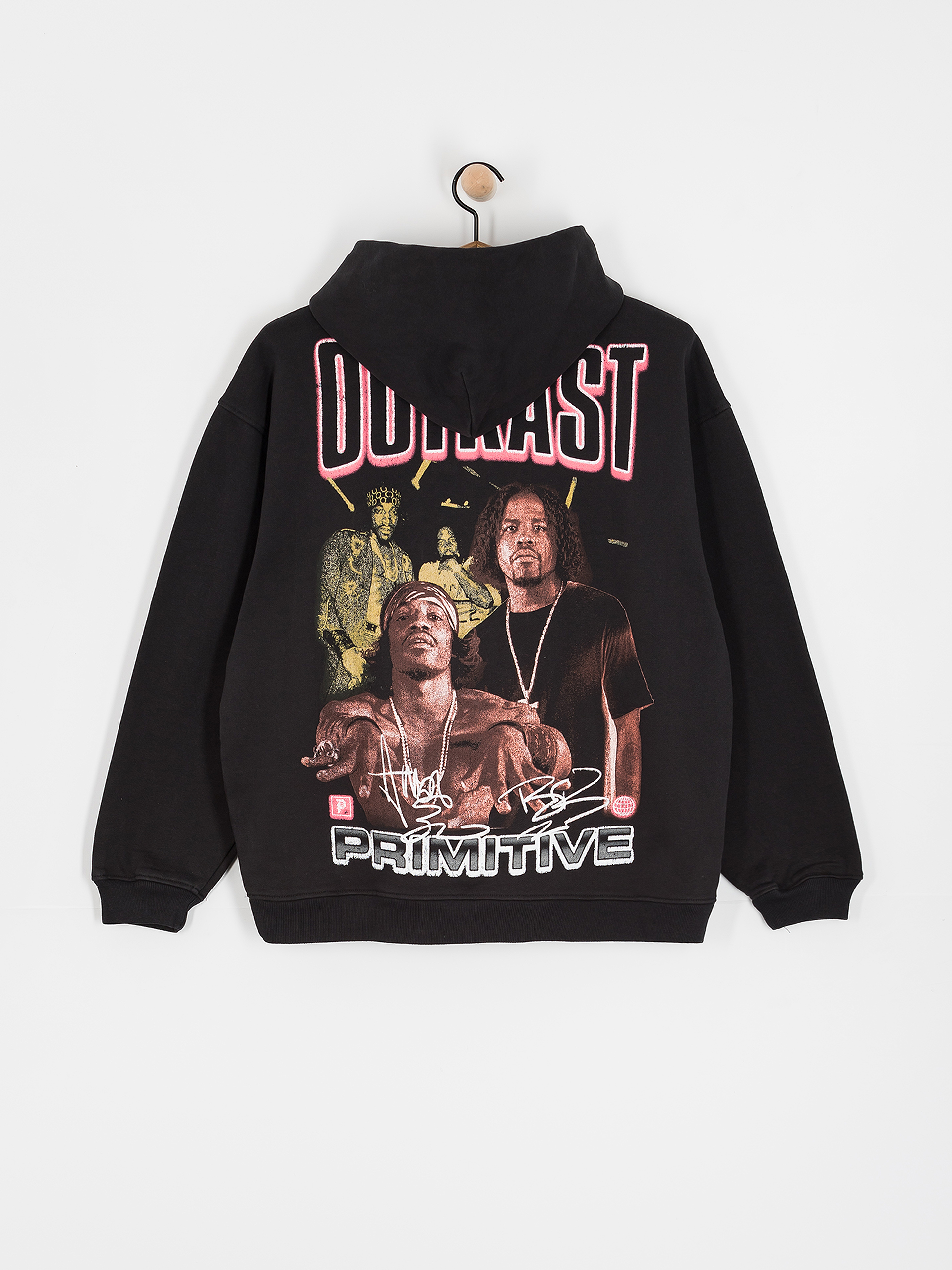 Суитшърт с качулка Primitive Headline HD (black)