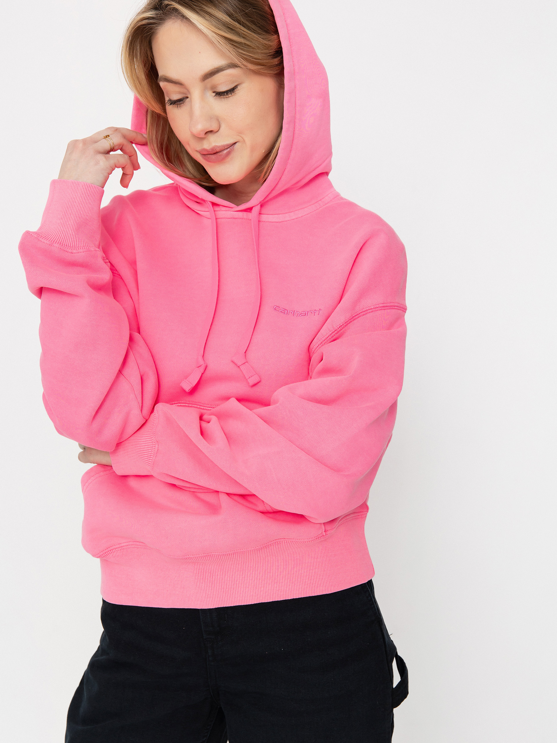Суитшърт с качулка Carhartt WIP Lumo HD Wmn (lumo pink)