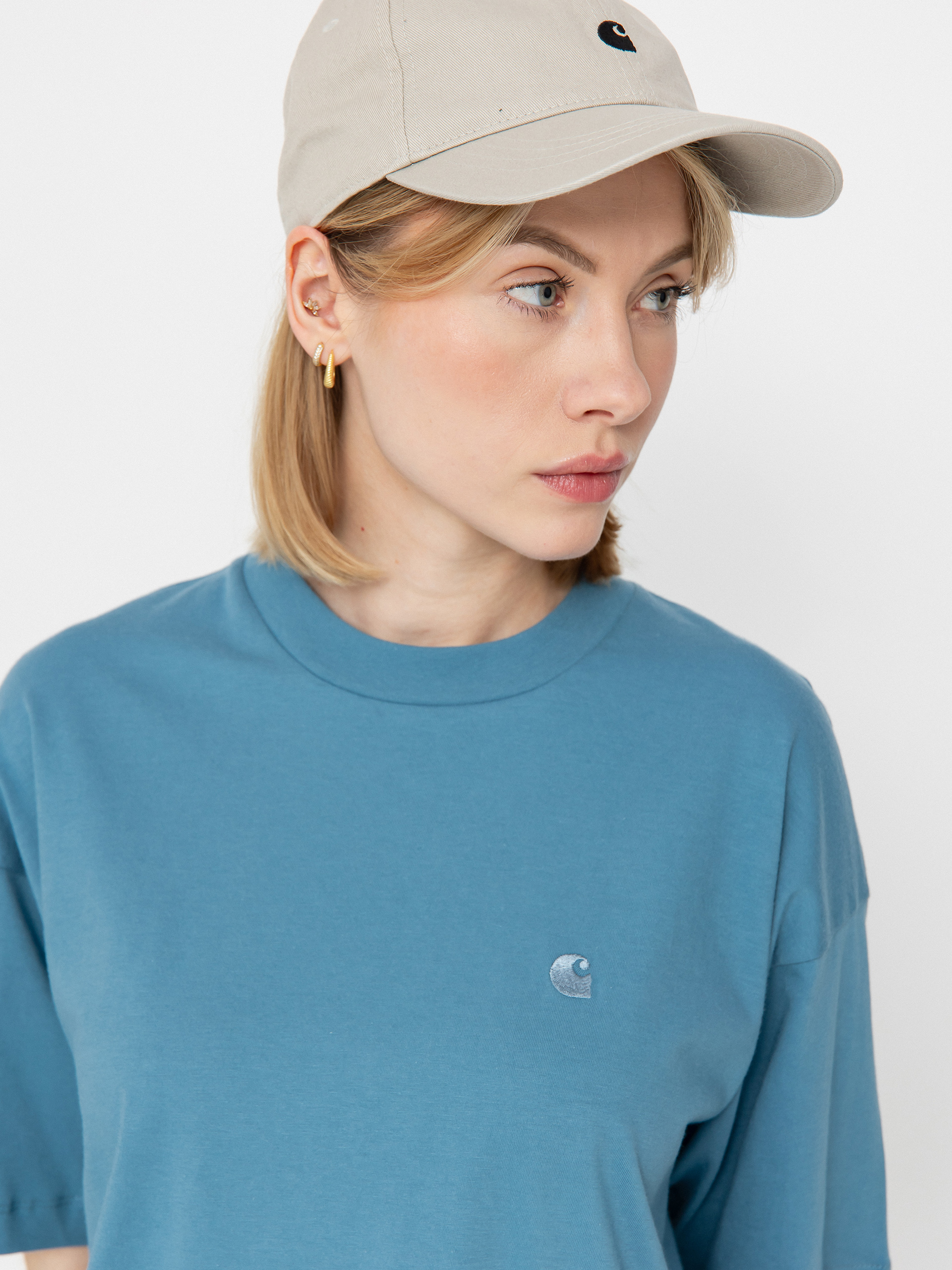 Тениска Carhartt WIP Chester Wmn (clay blue)