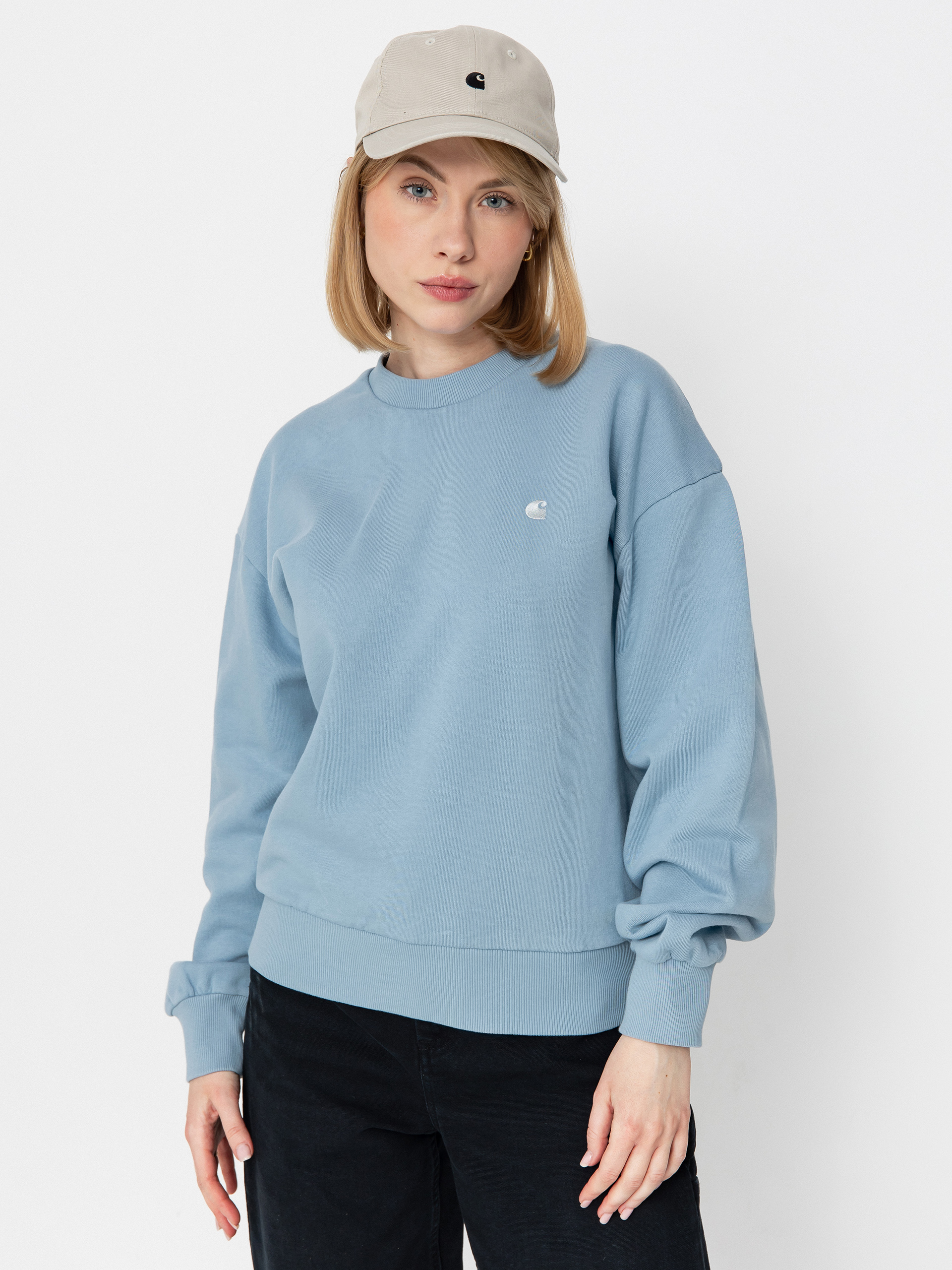 Суитшърт Carhartt WIP Casey Wmn (frosted blue/silver)