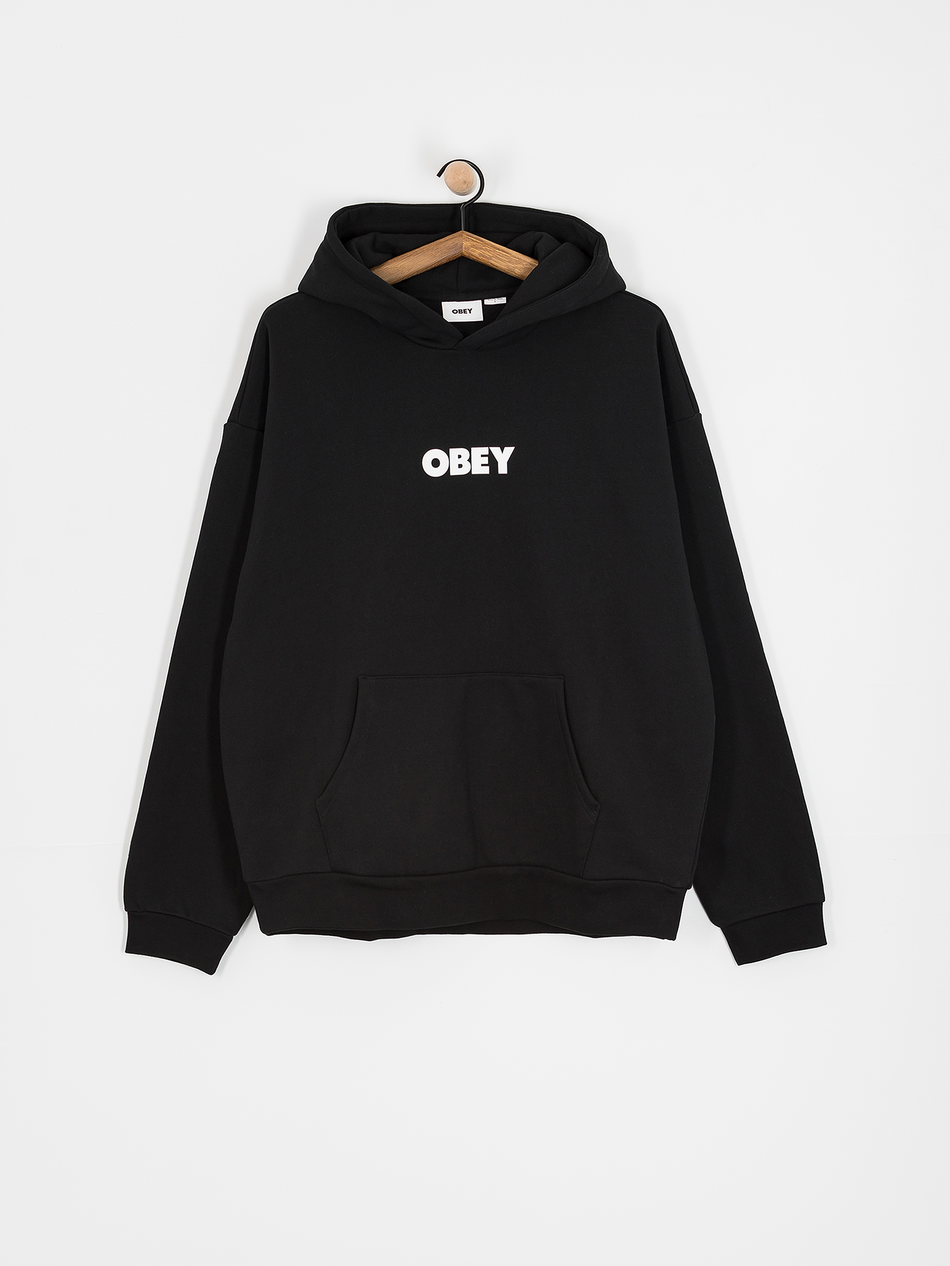 Суитшърт с качулка OBEY Bold Extra Heavy HD (black)