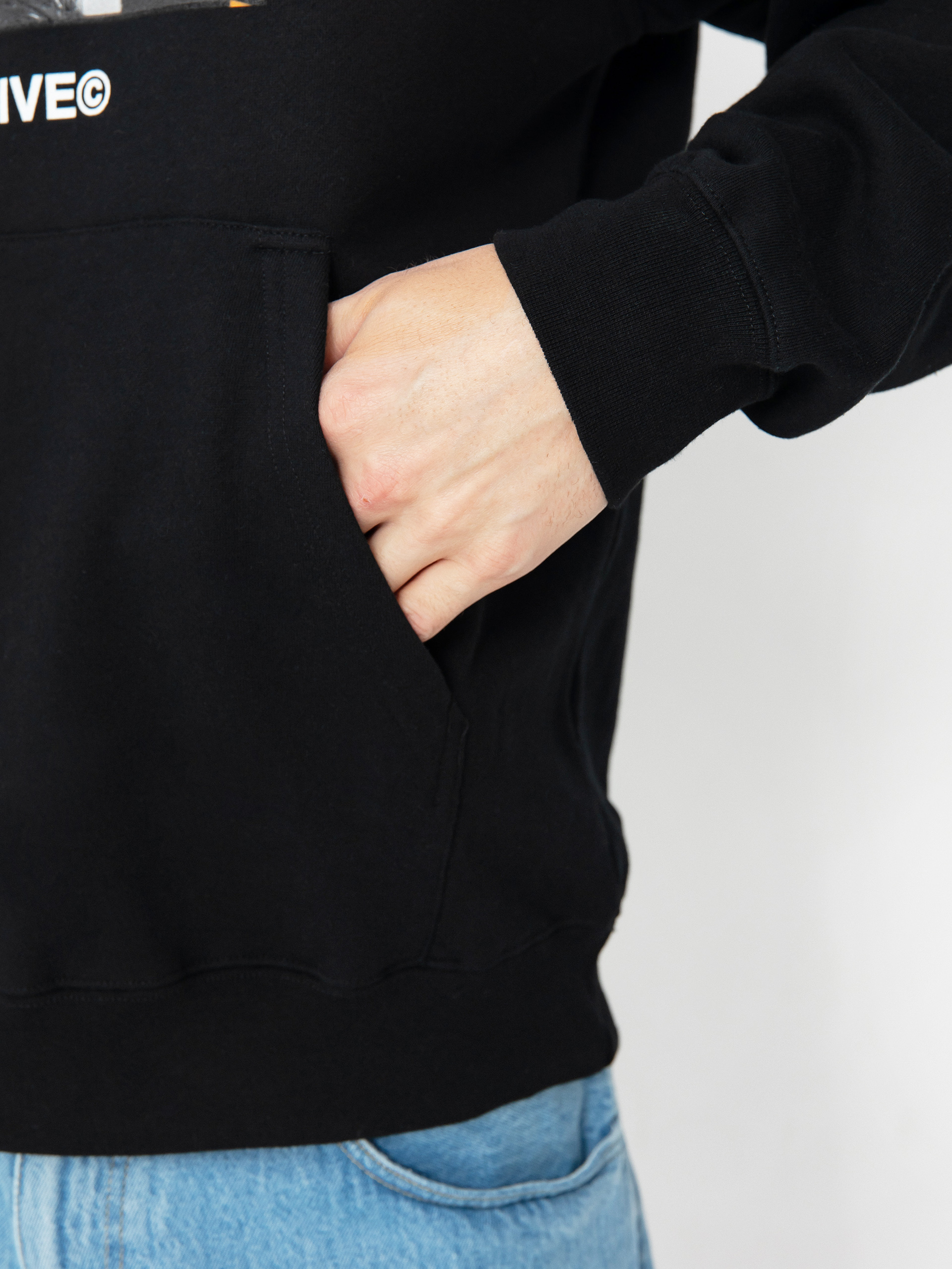 Суитшърт с качулка Primitive Stripes HD (black)