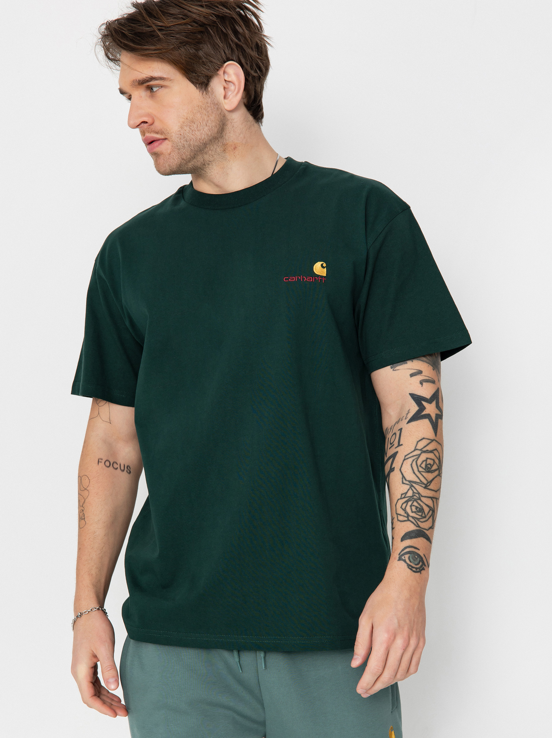 Тениска Carhartt WIP American Script (conifer)