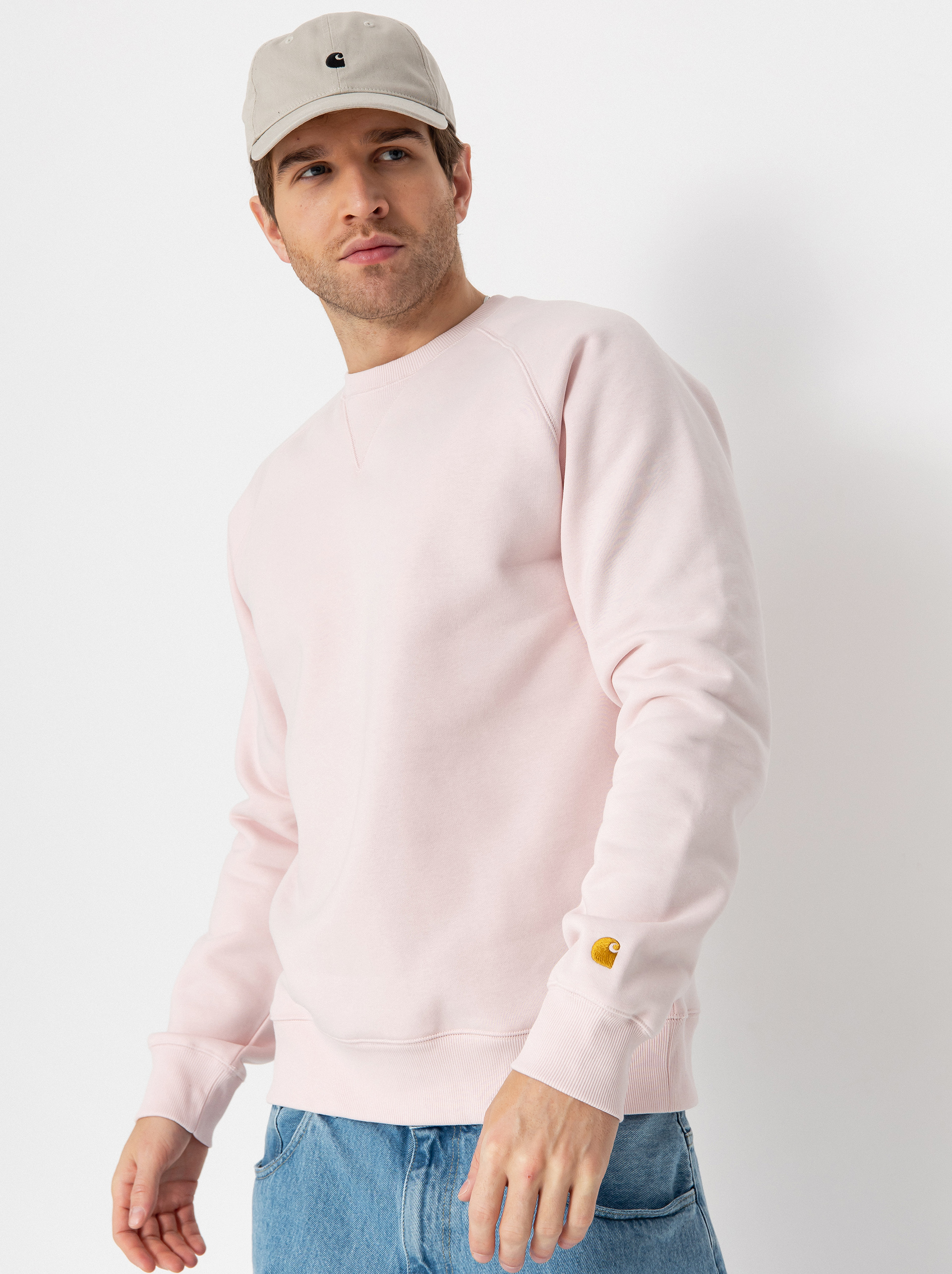 Суитшърт Carhartt WIP Chase (air pink/gold)