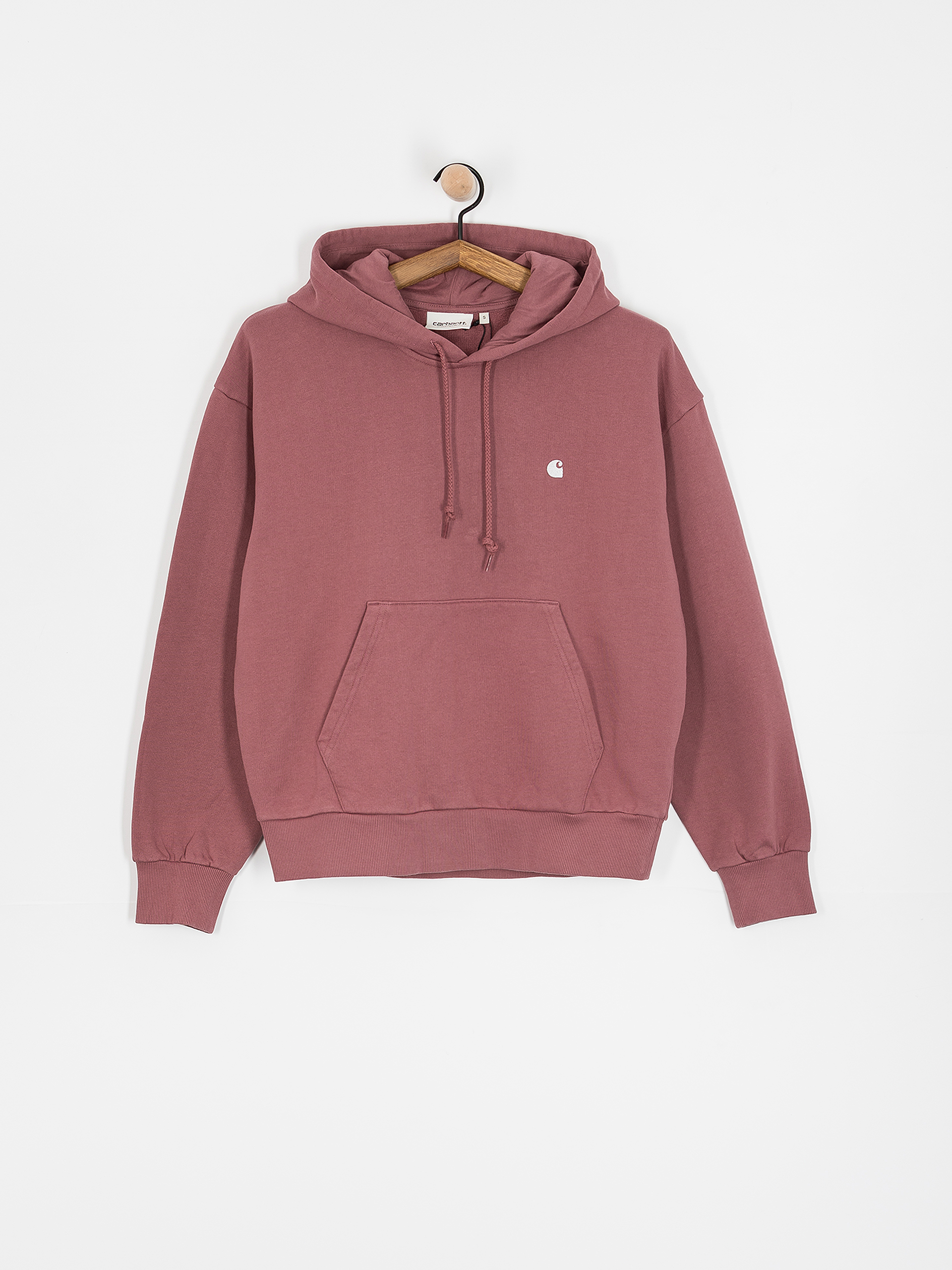 Суитшърт с качулка Carhartt WIP Casey HD Wmn (dusky pink/silver)