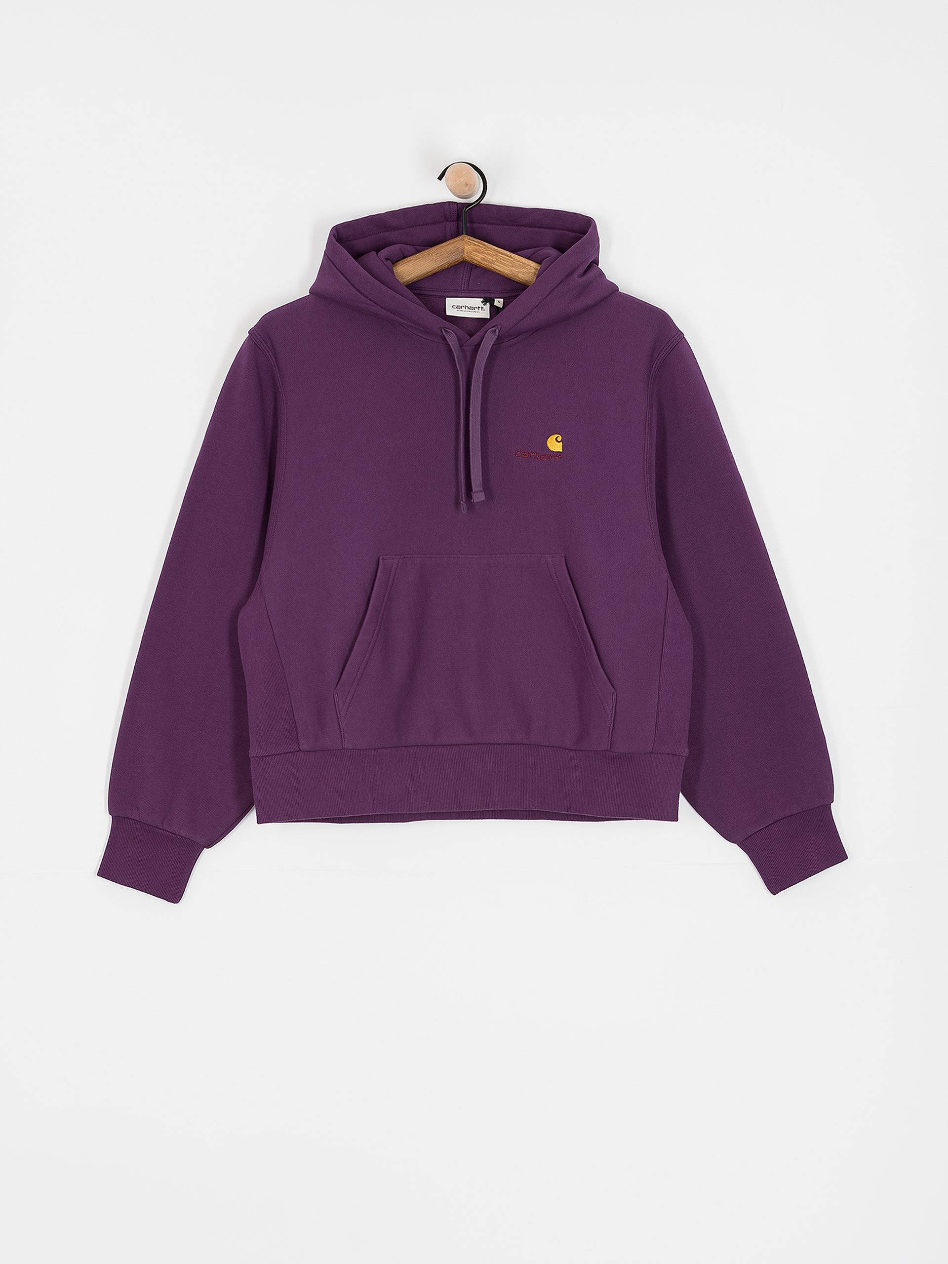 Суитшърт с качулка Carhartt WIP American Script HD Wmn (huckleberry)