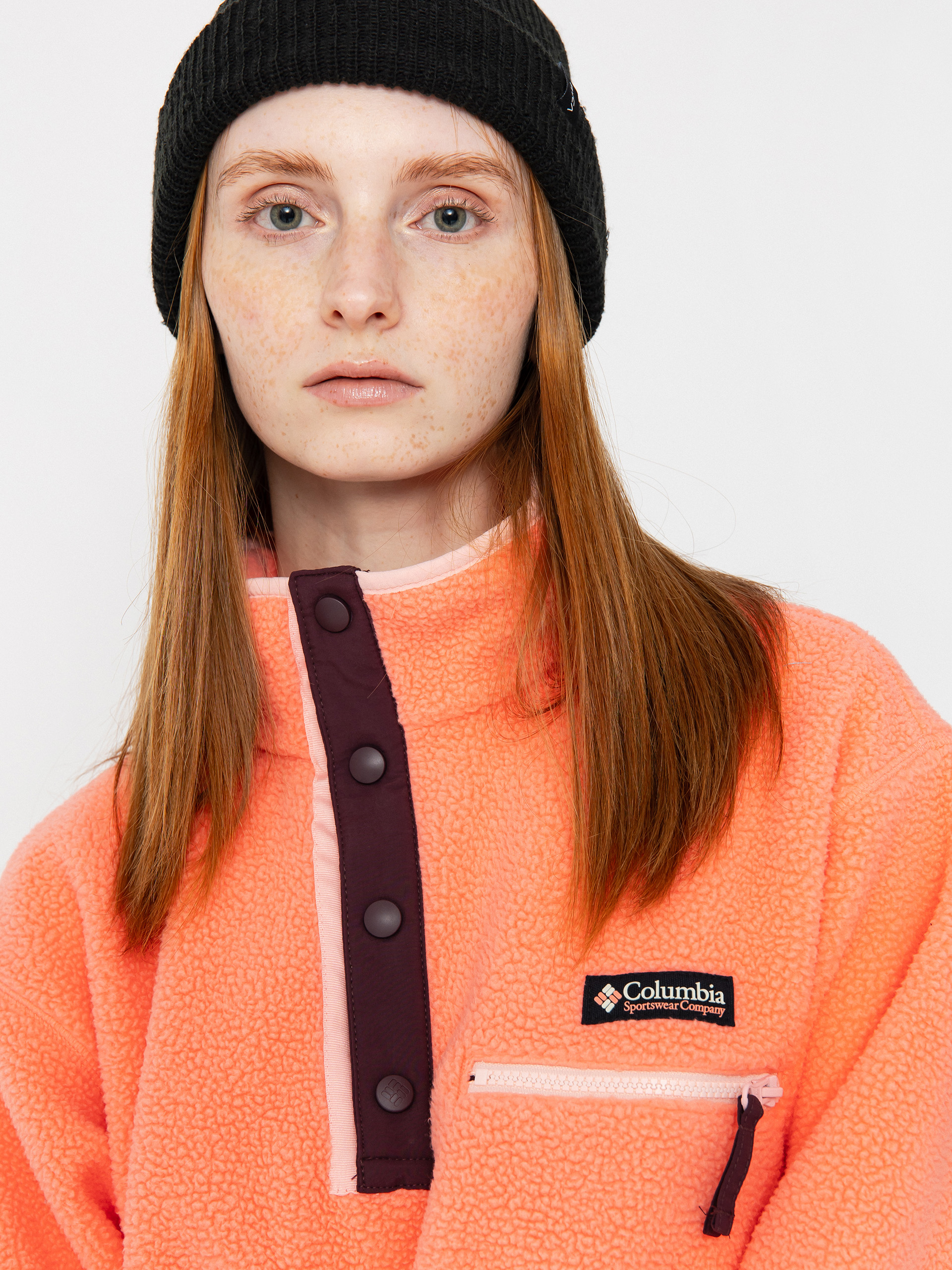 Дамски Поларени суитшърт Columbia Helvetia II Cropped Half Snap (alpenglow)