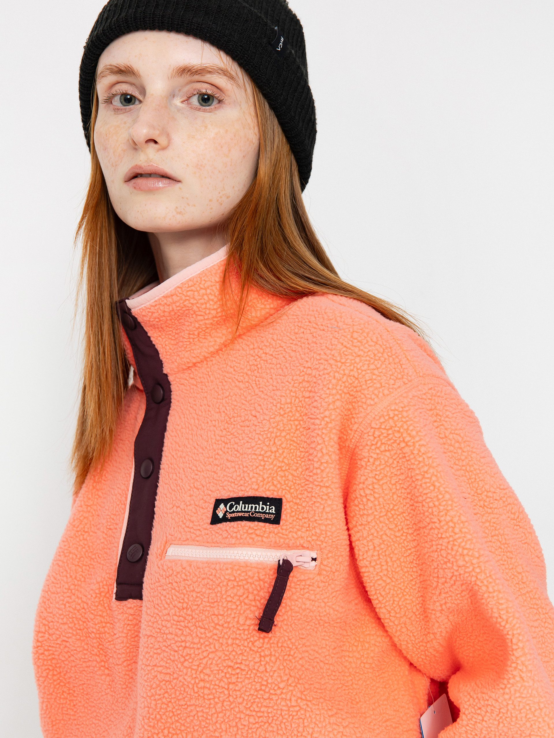 Дамски Поларени суитшърт Columbia Helvetia II Cropped Half Snap (alpenglow)