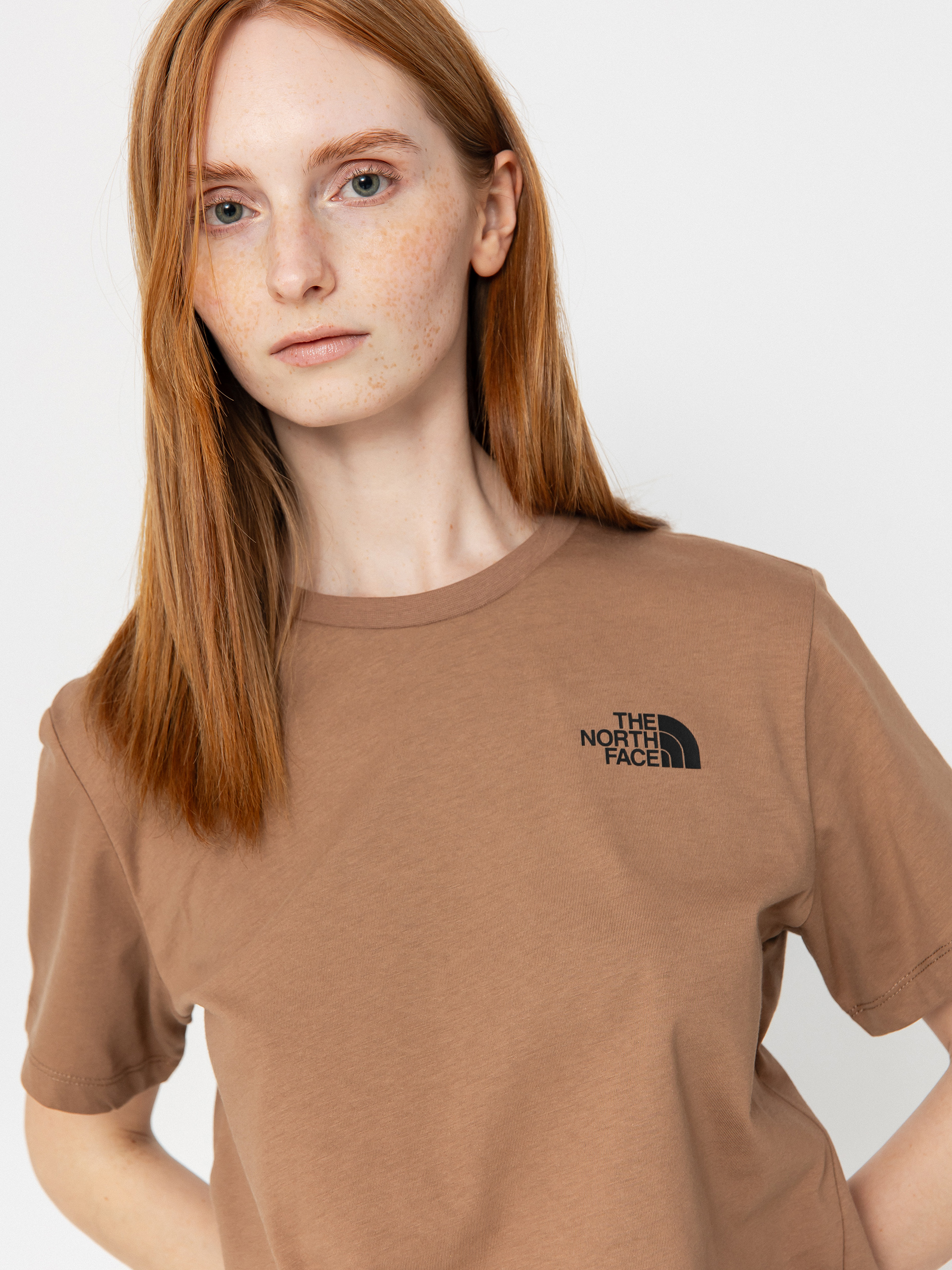 Тениска The North Face Box Nse Relaxed Wmn (latte/tnf white)