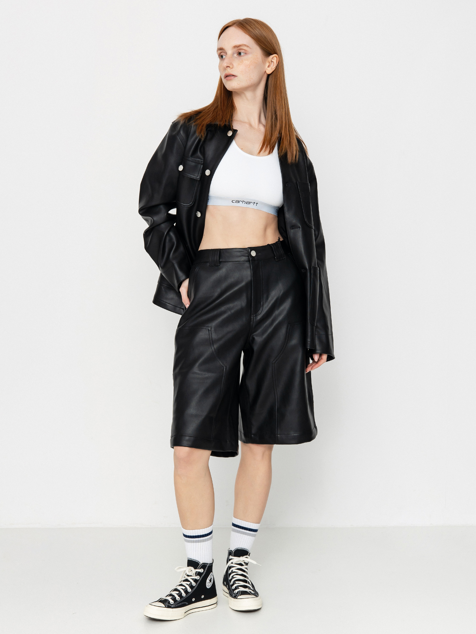 Къси панталони Carhartt WIP Norwich DK Wmn