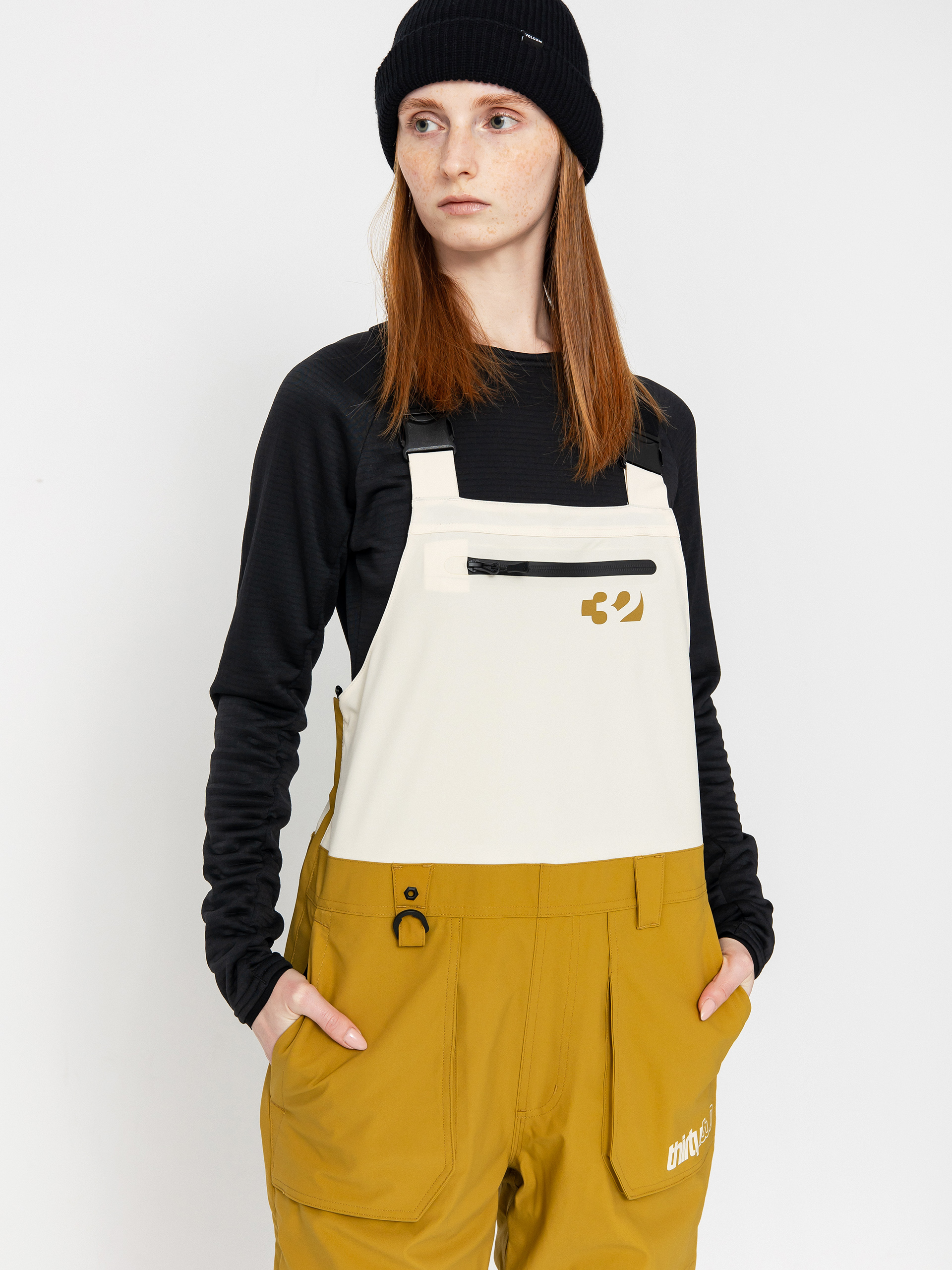 Дамско Сноуборд панталони ThirtyTwo Basement Bib (tan)