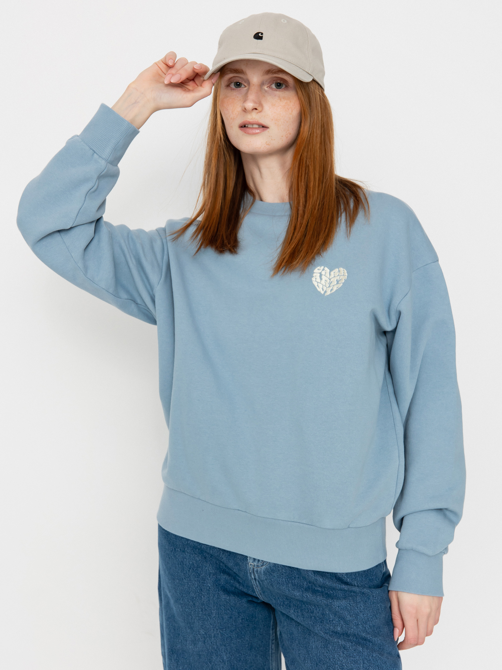 Суитшърт Carhartt WIP Productions Wmn (frosted blue)