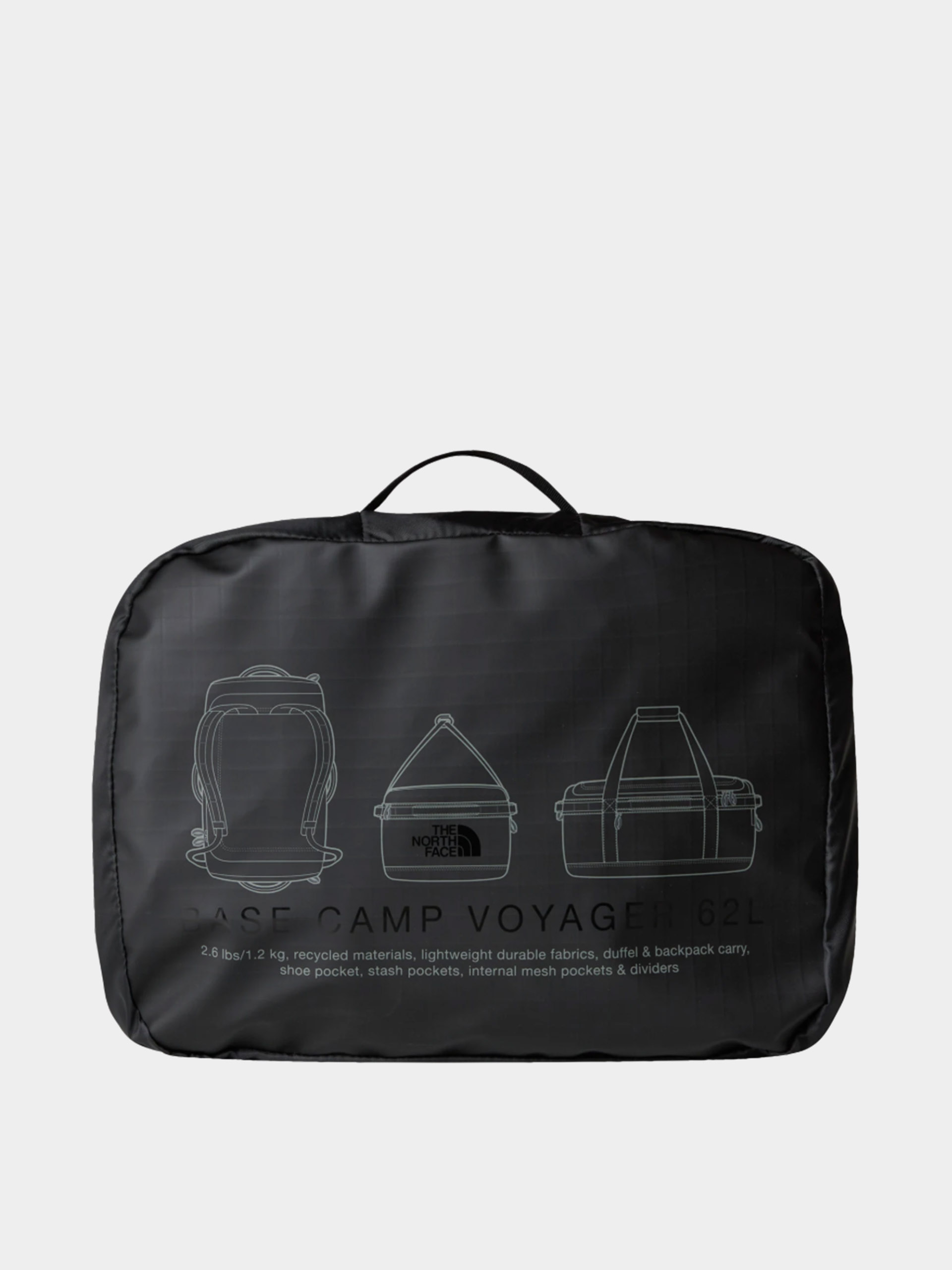 Чанта The North Face Base Camp Voyager Duffel 62L (tnf black/asphalt grey)