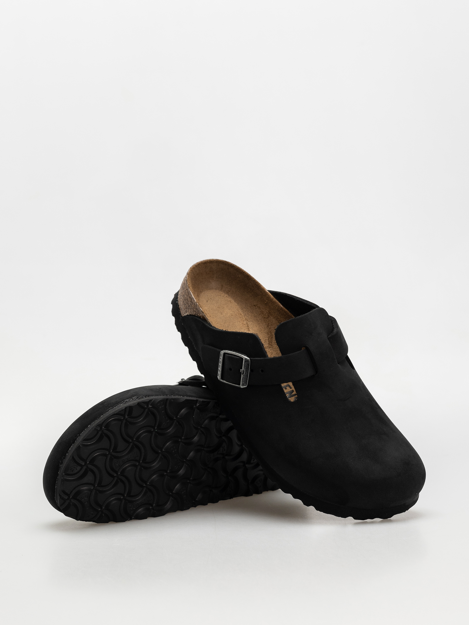 Чехли Birkenstock Boston Oiled Leather Narrow Wmn (black)