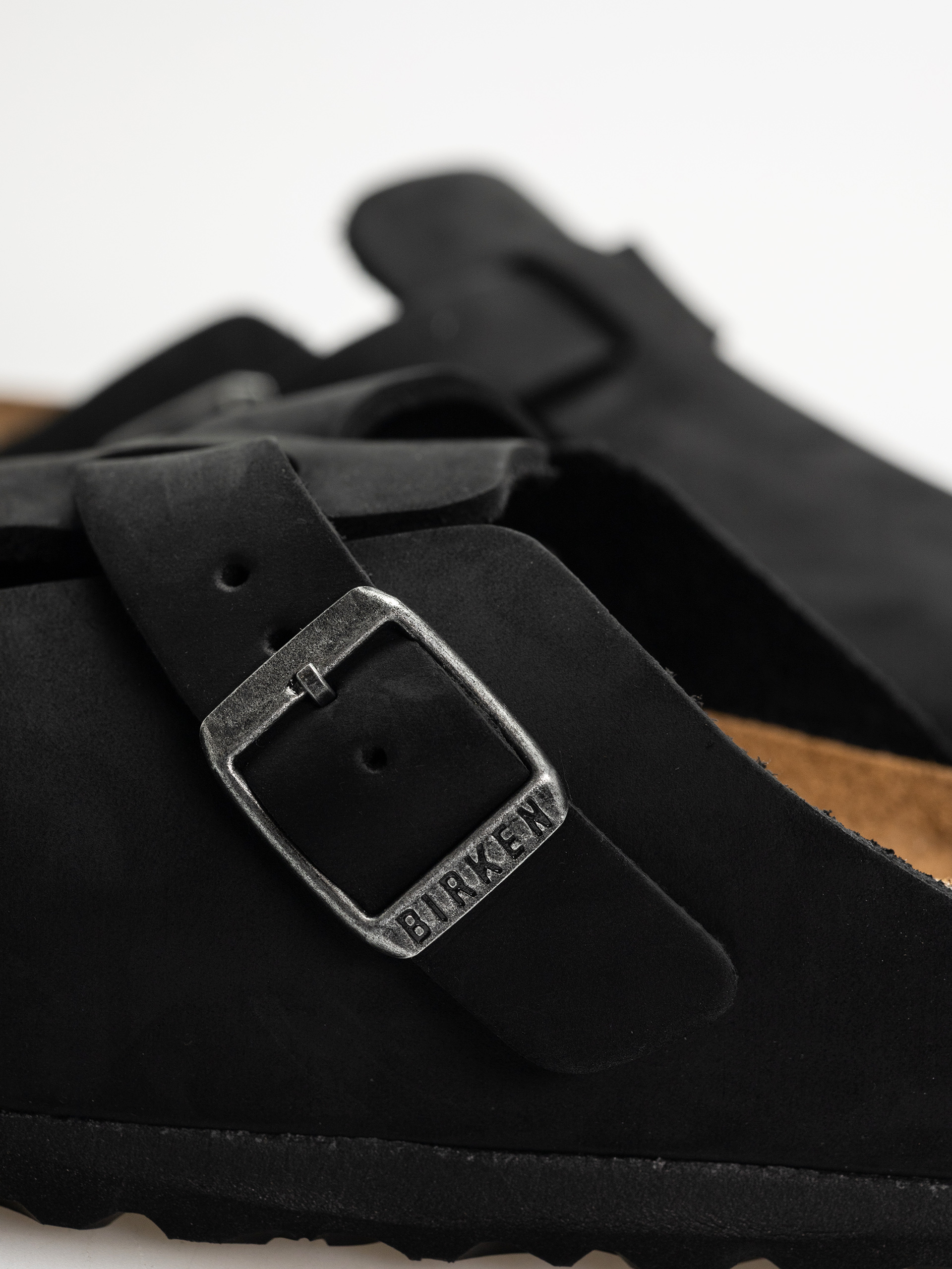 Чехли Birkenstock Boston Oiled Leather Narrow Wmn (black)