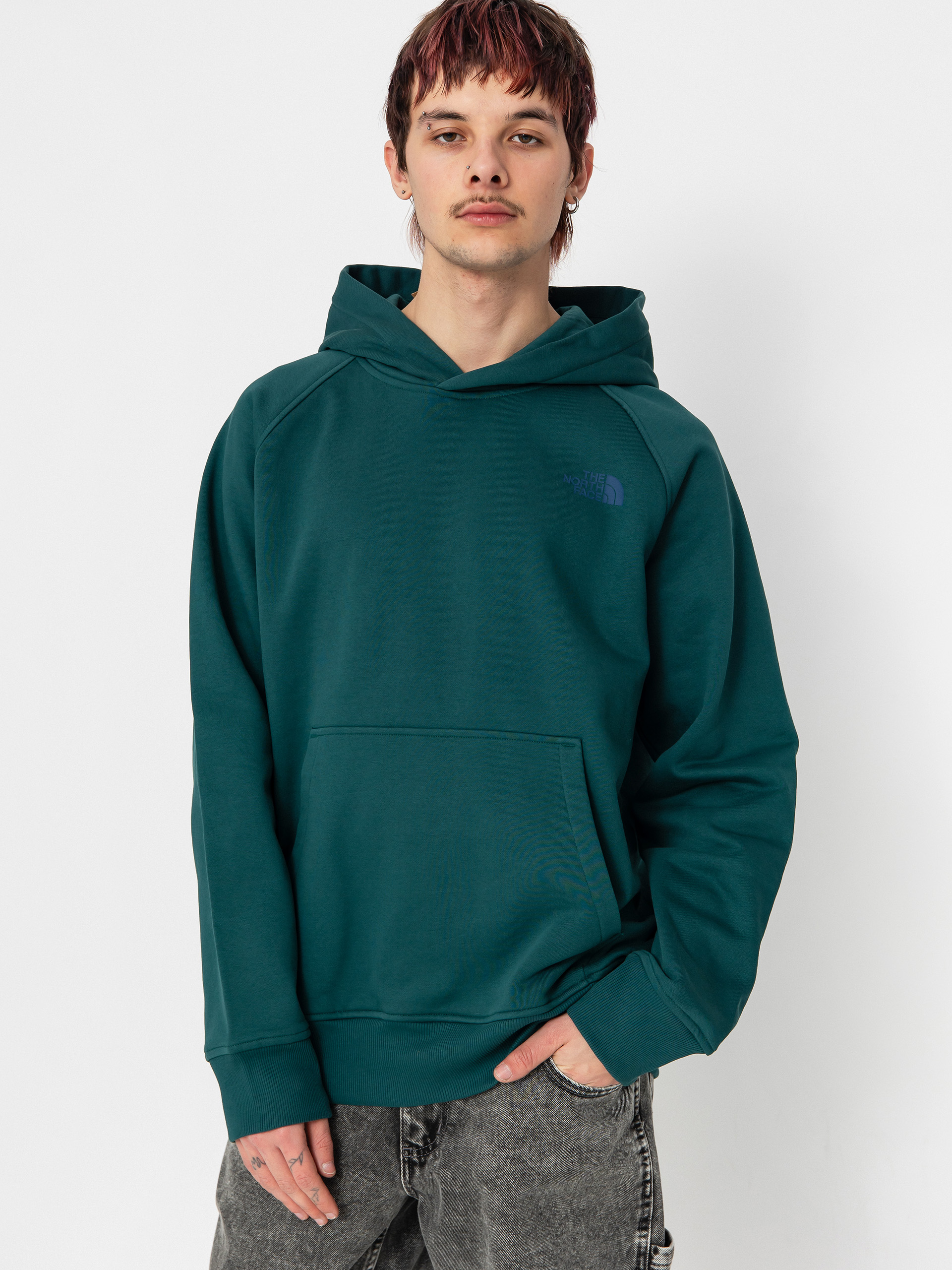 Суитшърт с качулка The North Face Raglan Box Nse HD (deep nori/estate blue)