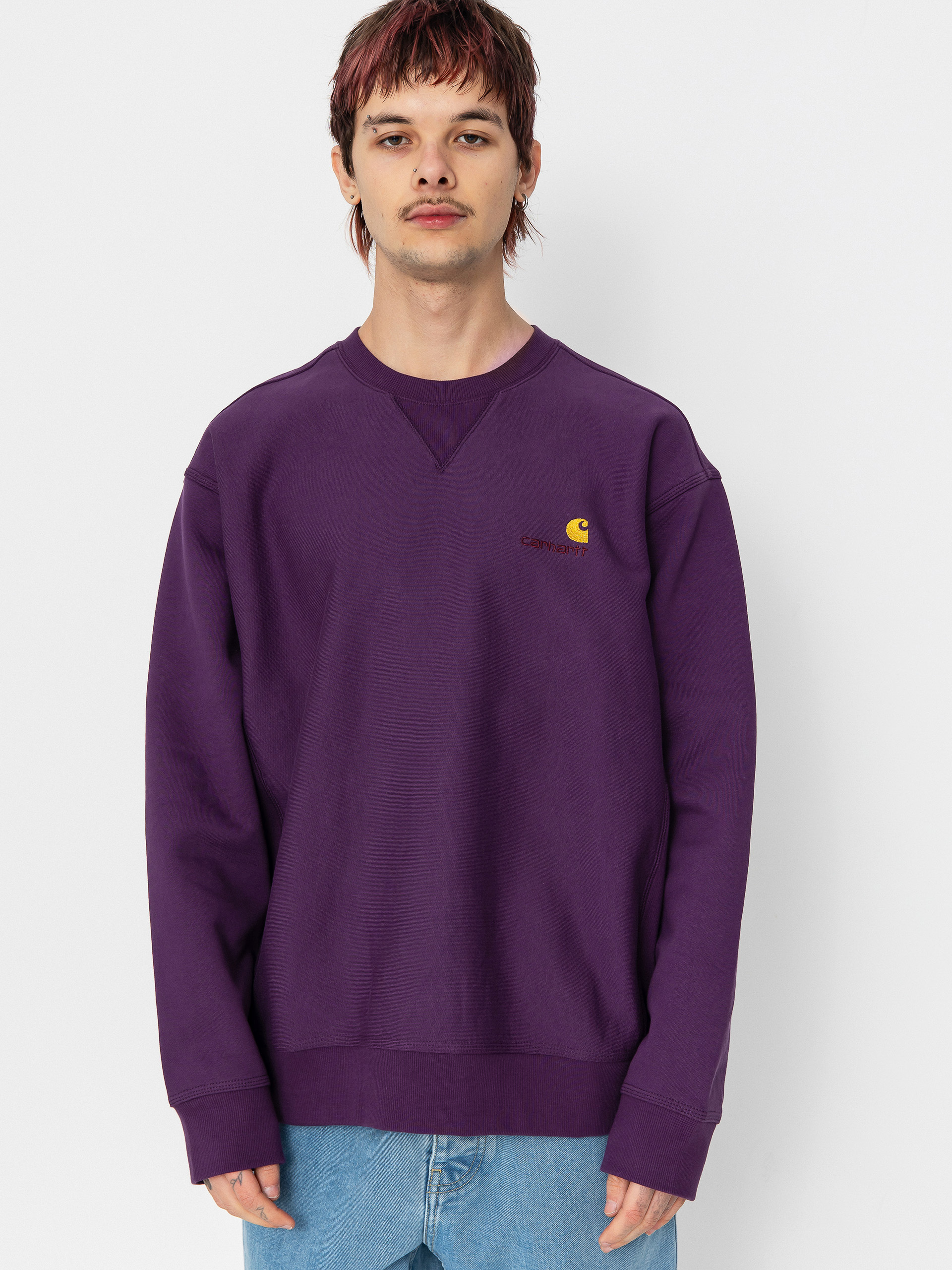 Суитшърт Carhartt WIP American Script (huckleberry)