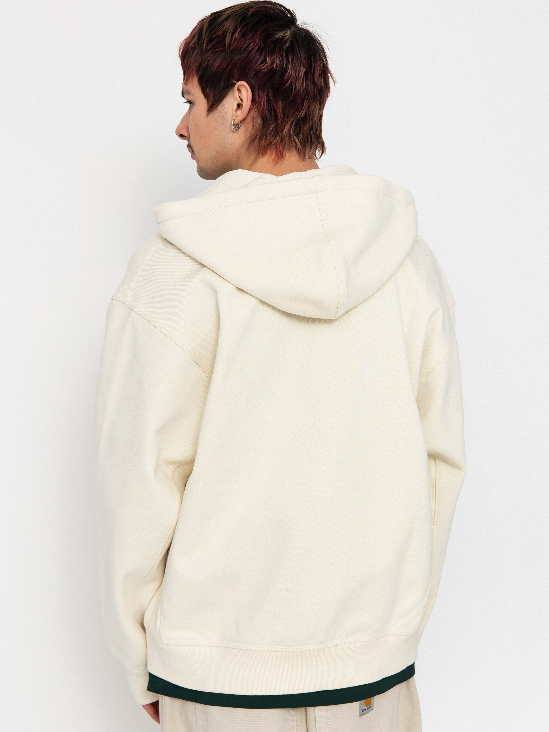 Суитшърт с качулка Carhartt WIP American Script ZHD (natural)
