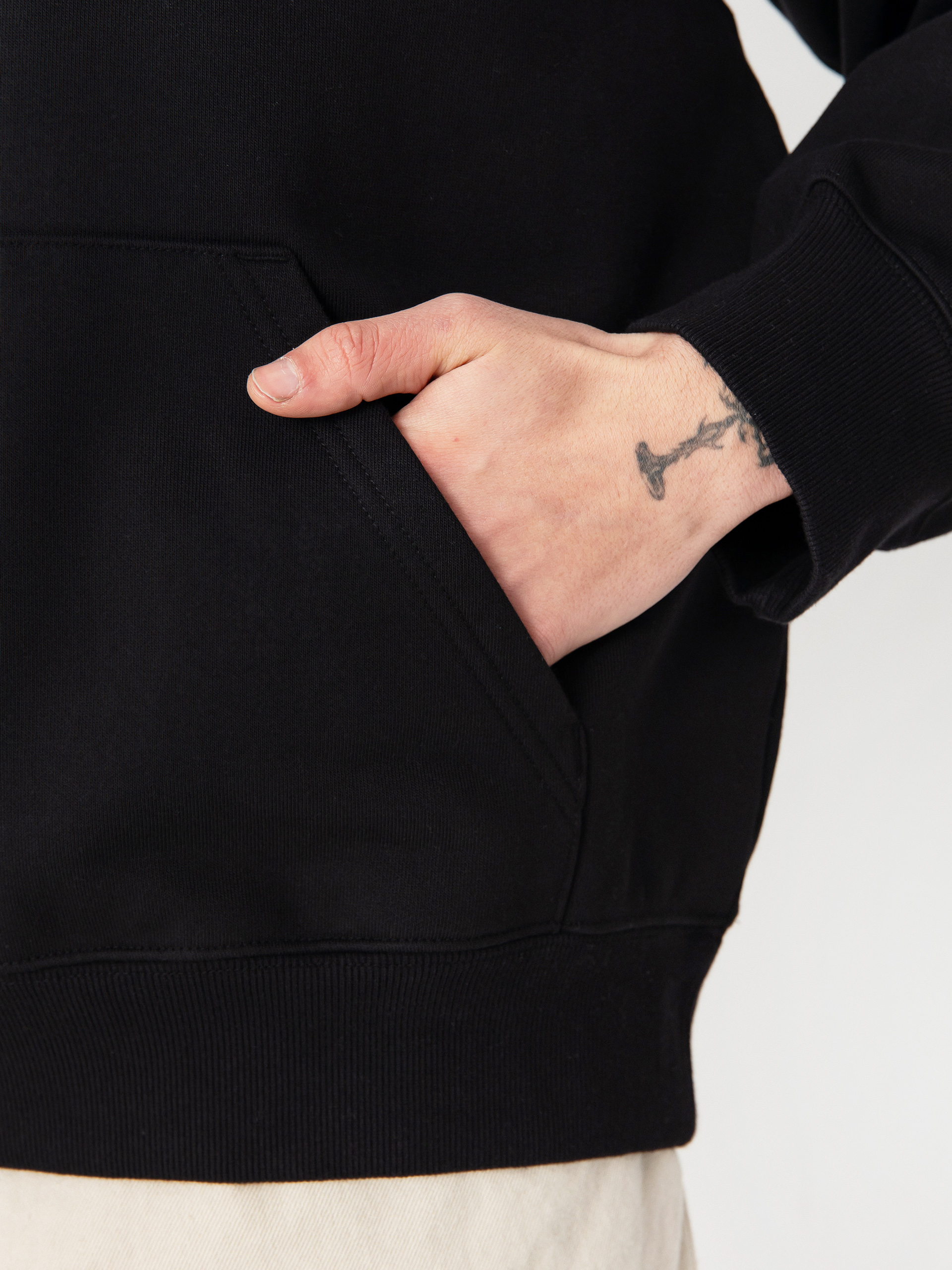 Суитшърт с качулка Carhartt WIP Stargazer HD (black/white)