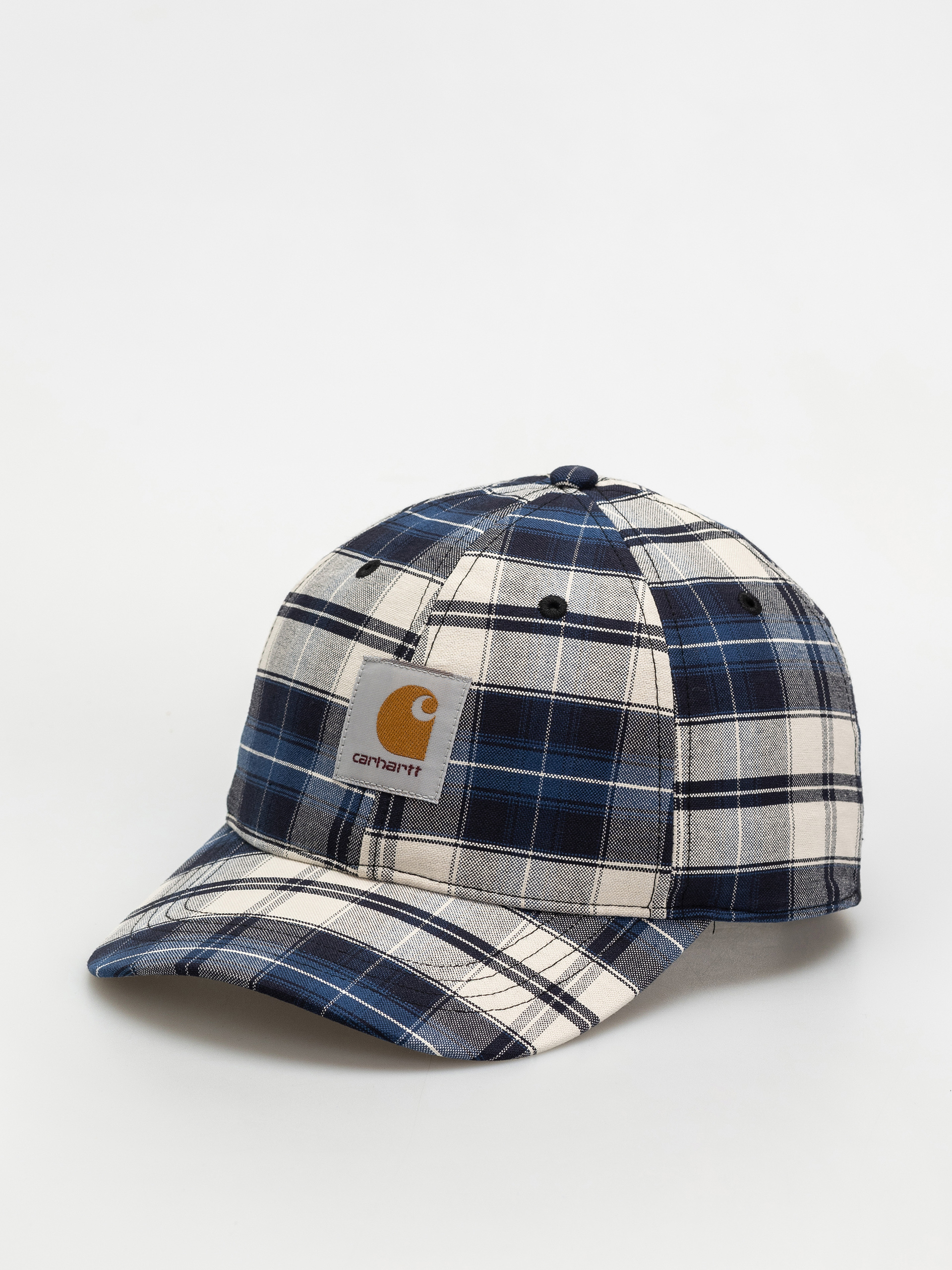 Шапка с козирка Carhartt WIP Tarbell (tarbell check/dark navy/white)