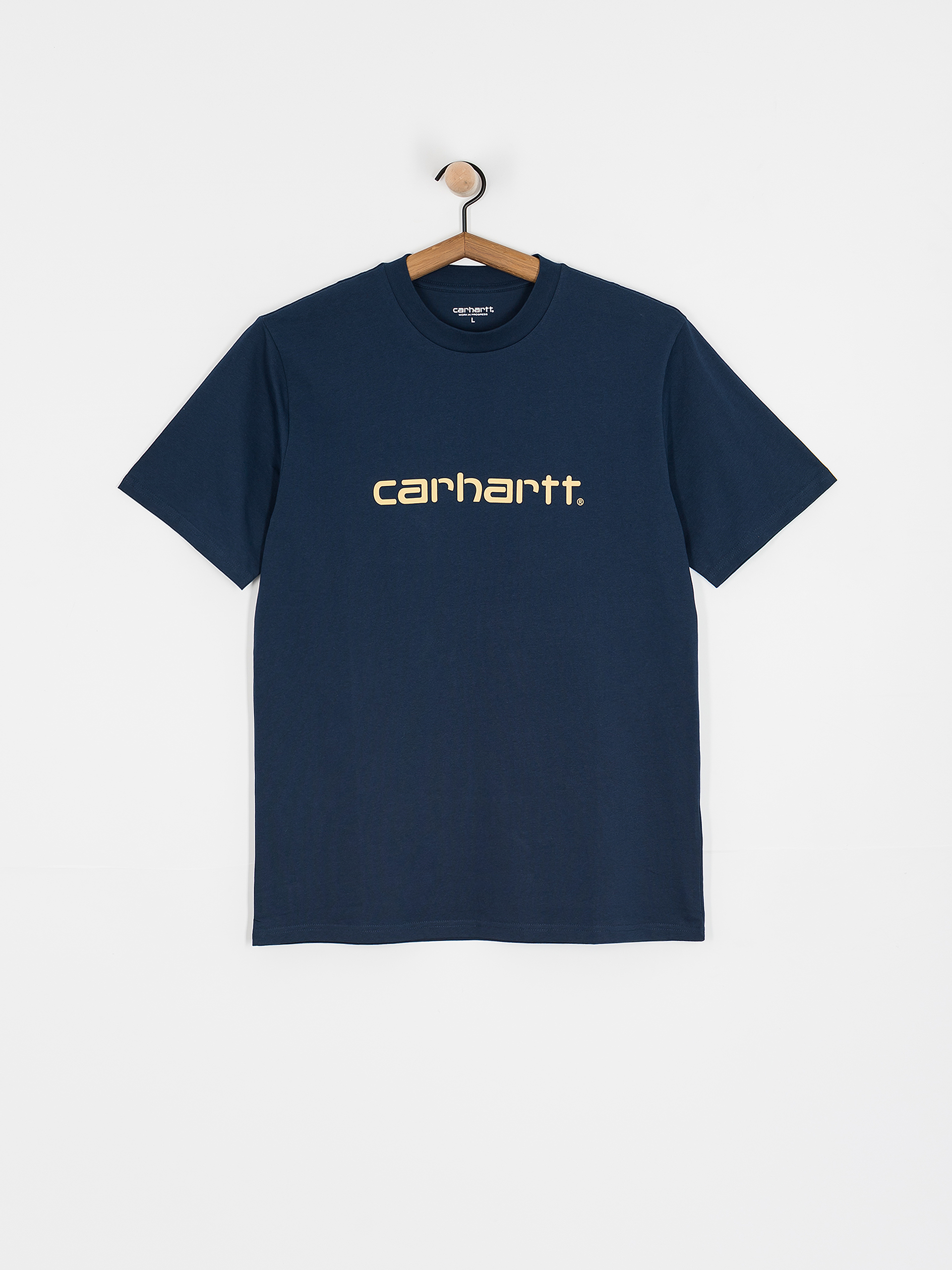 Тениска Carhartt WIP Script (ink/air yellow)