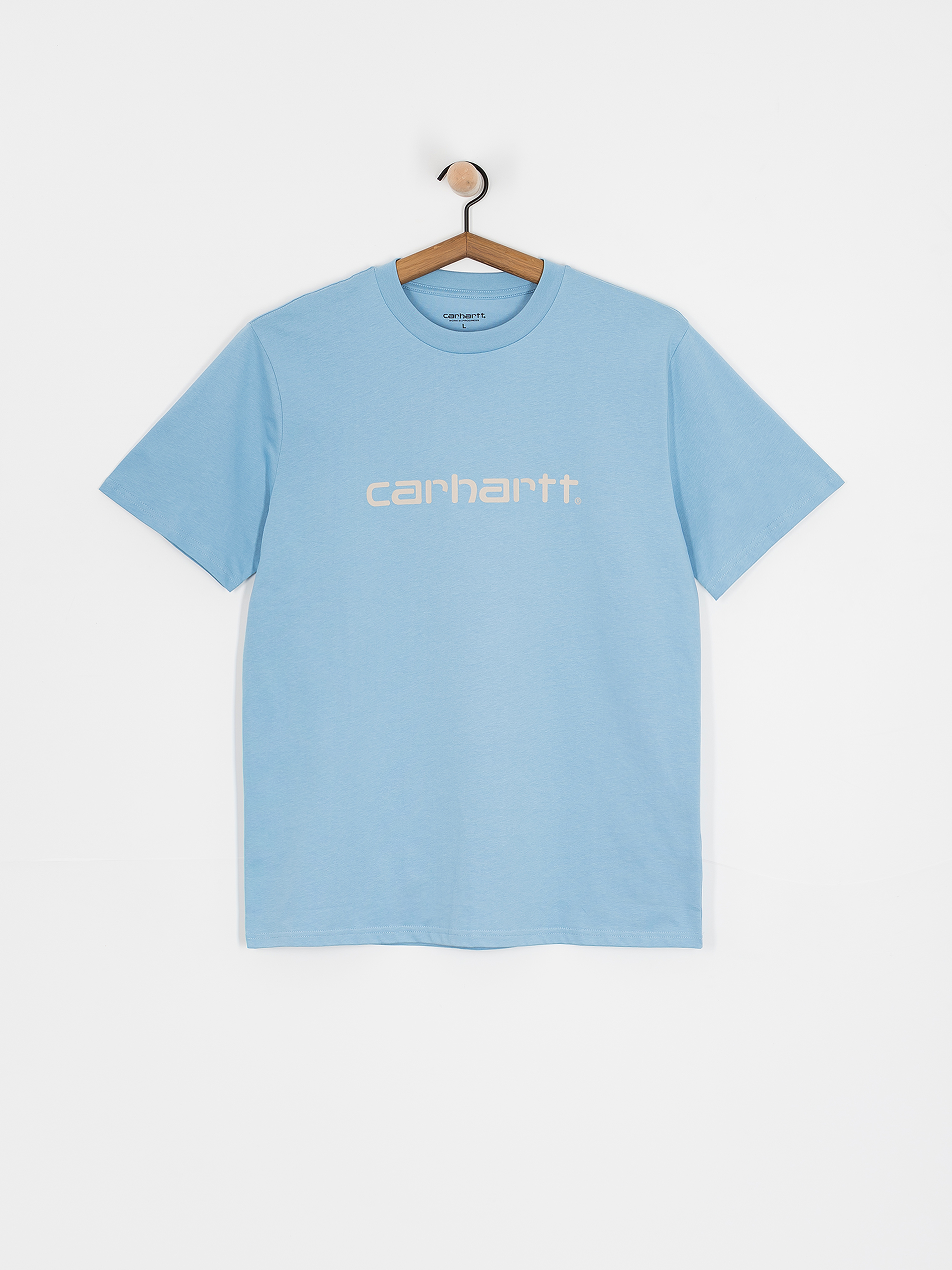 Тениска Carhartt WIP Script (bluebird/fleur de sel)