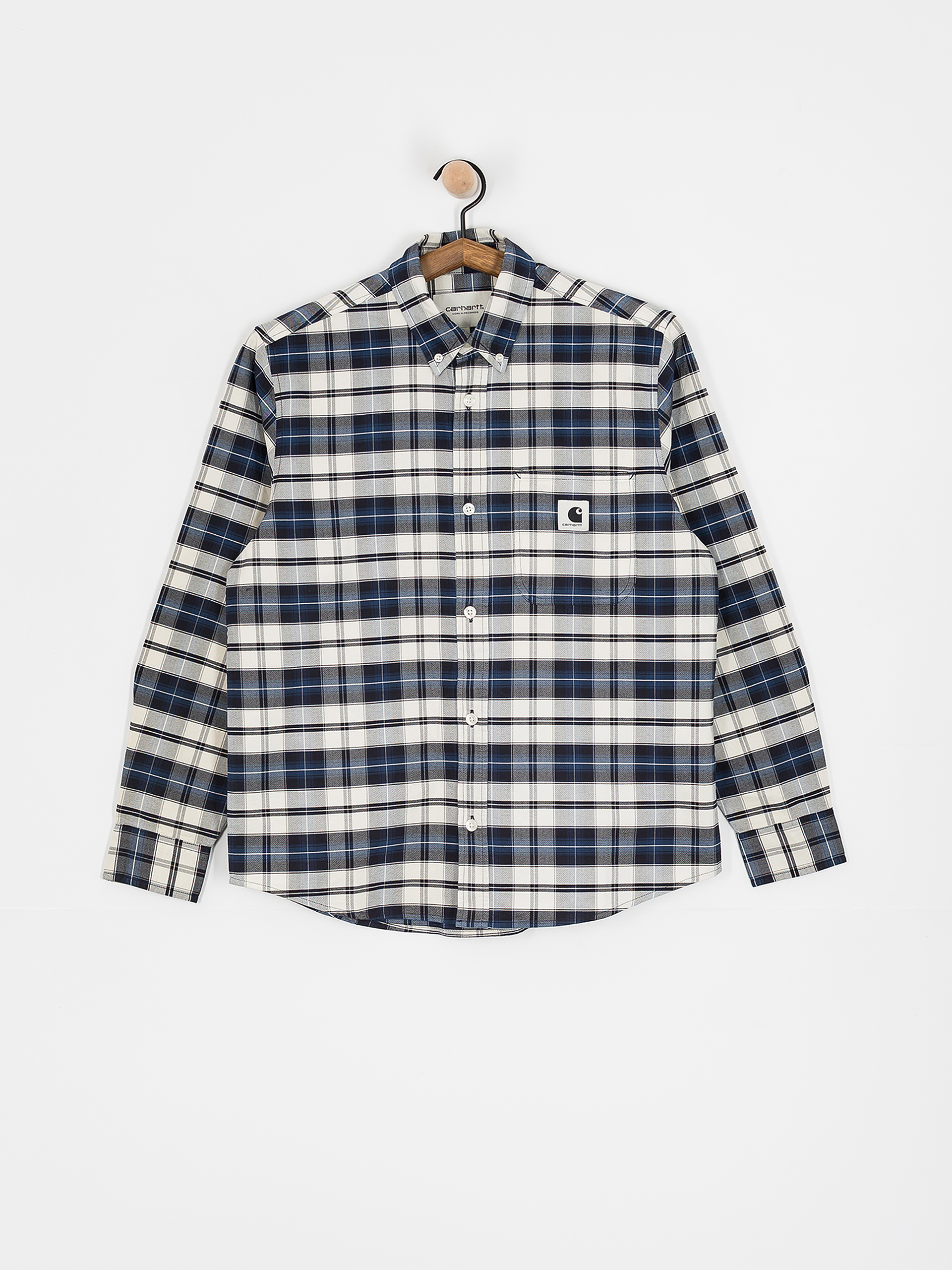 Риза Carhartt WIP Tarbell Wmn (tarbell check/dark navy/white)