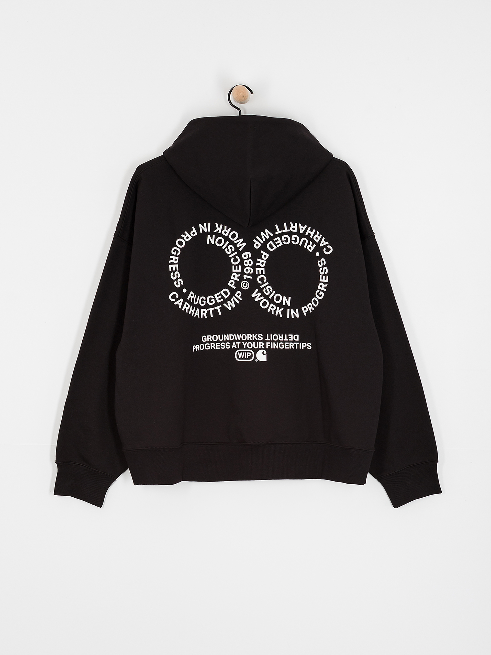 Суитшърт с качулка Carhartt WIP Rotation HD (black/white)