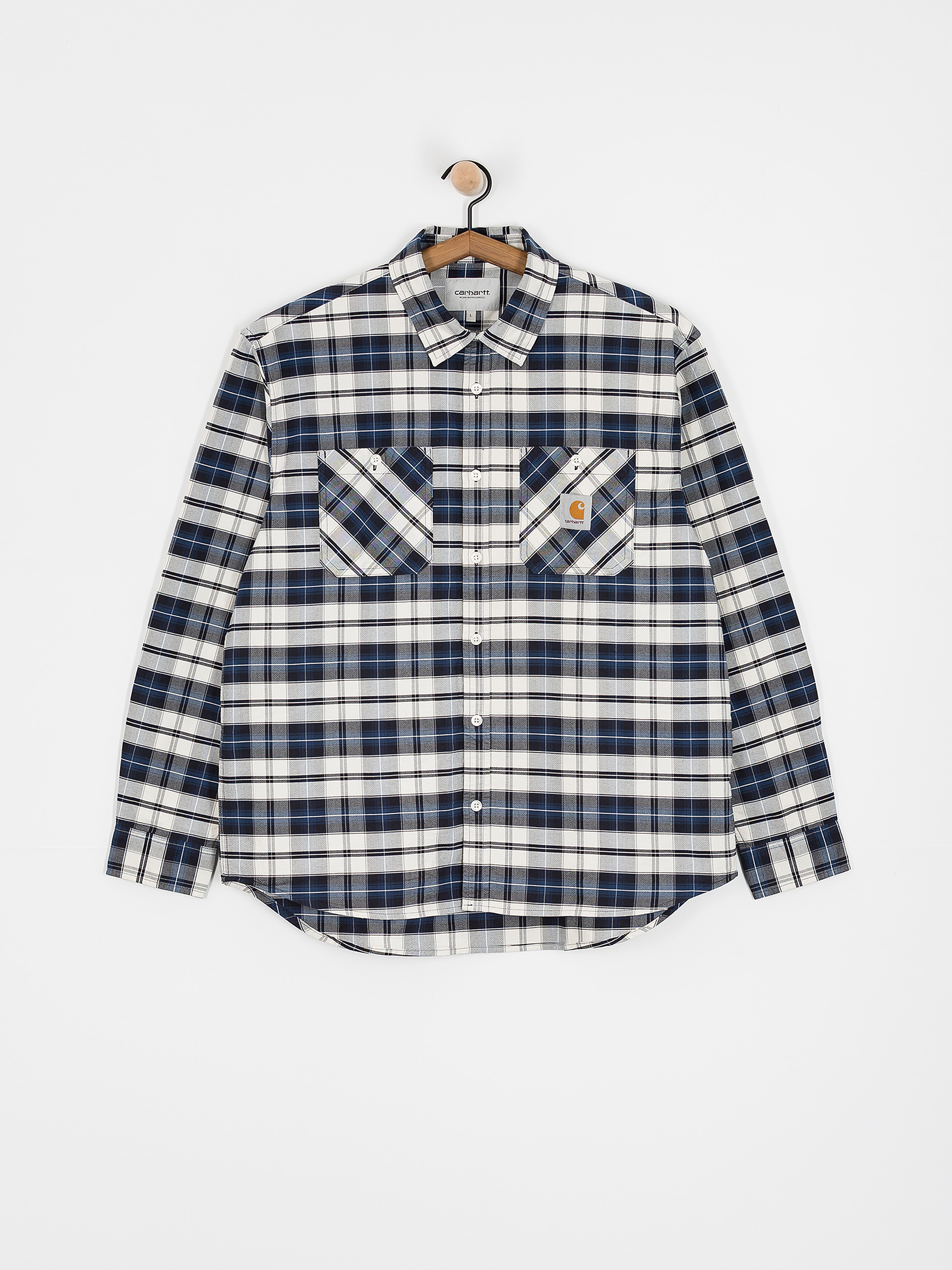 Риза Carhartt WIP Tarbell (tarbell check/dark navy/white)