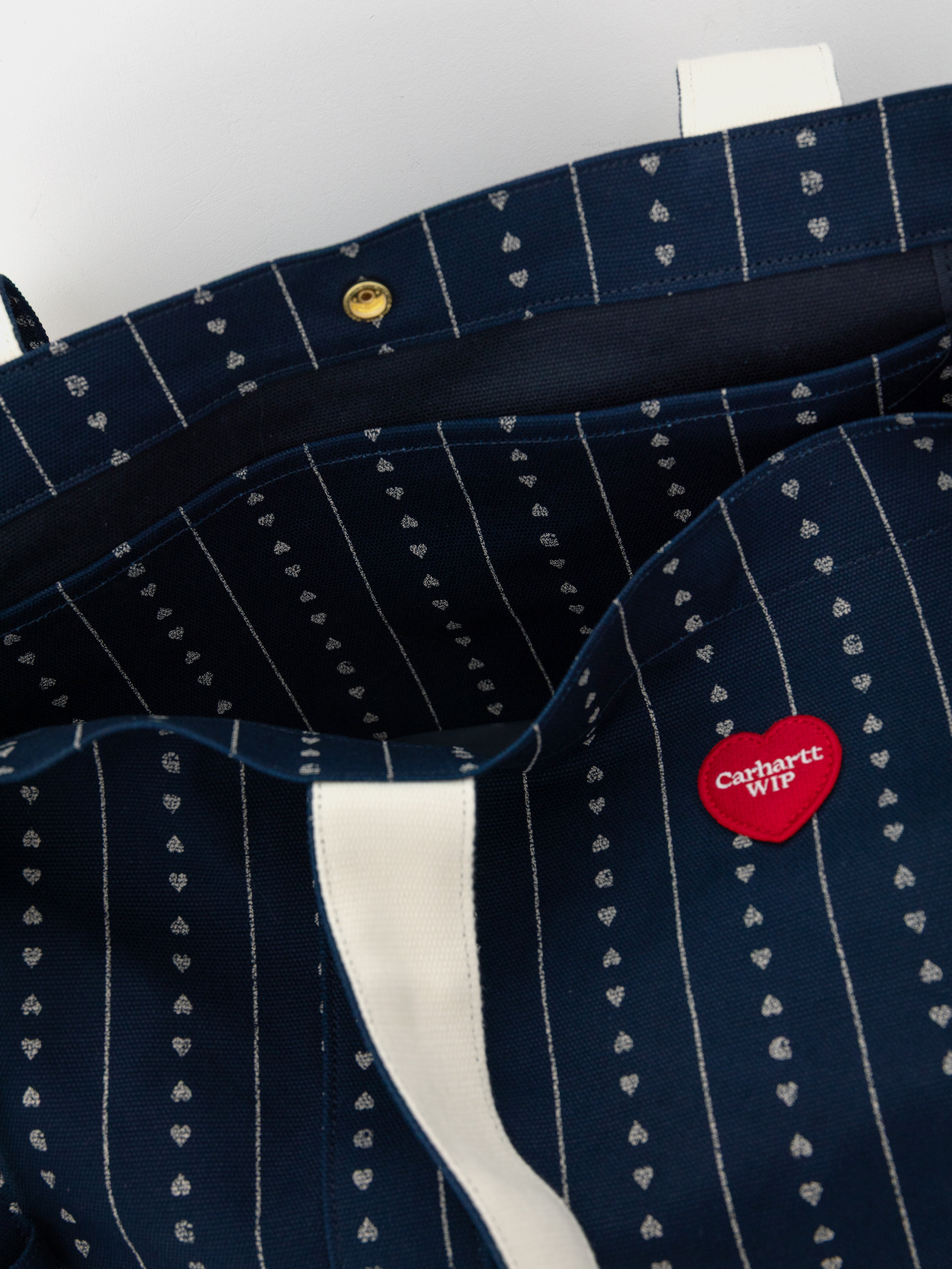Чанта Carhartt WIP Drewe Tote (heart c pinstripe/ink/natural)