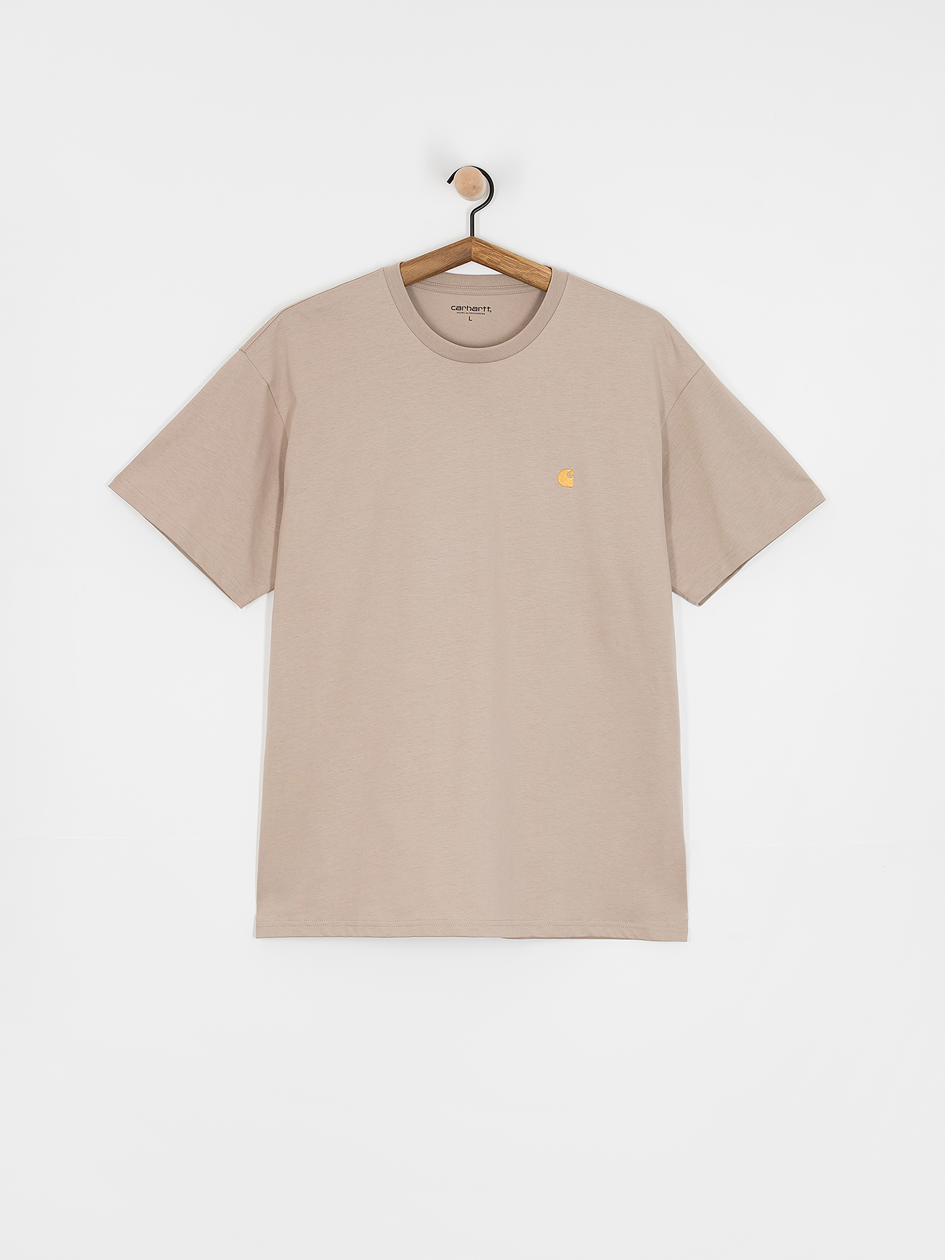 Тениска Carhartt WIP Chase (dusky beige/gold)