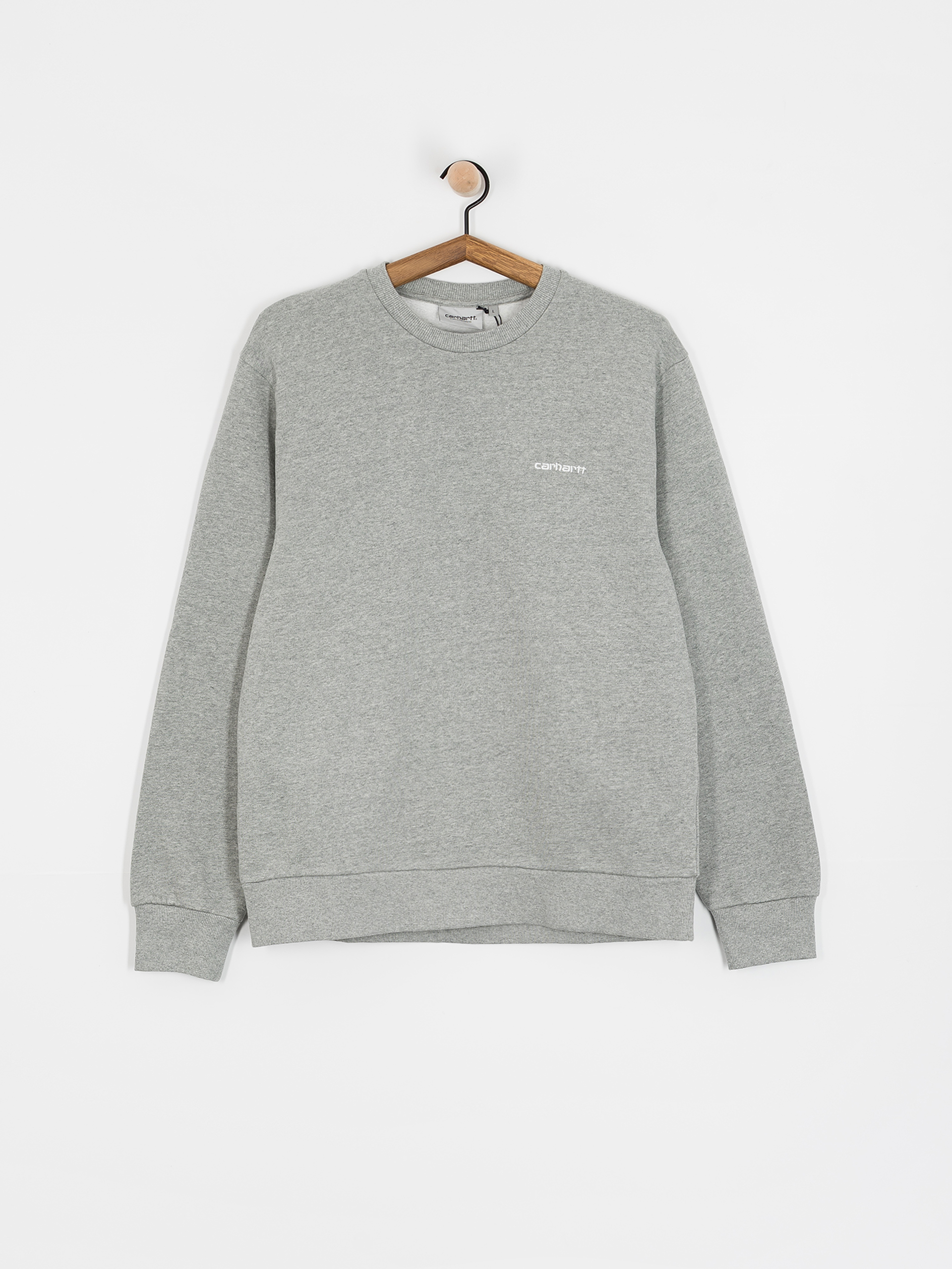 Суитшърт Carhartt WIP Script Embroidery (grey heather/white)