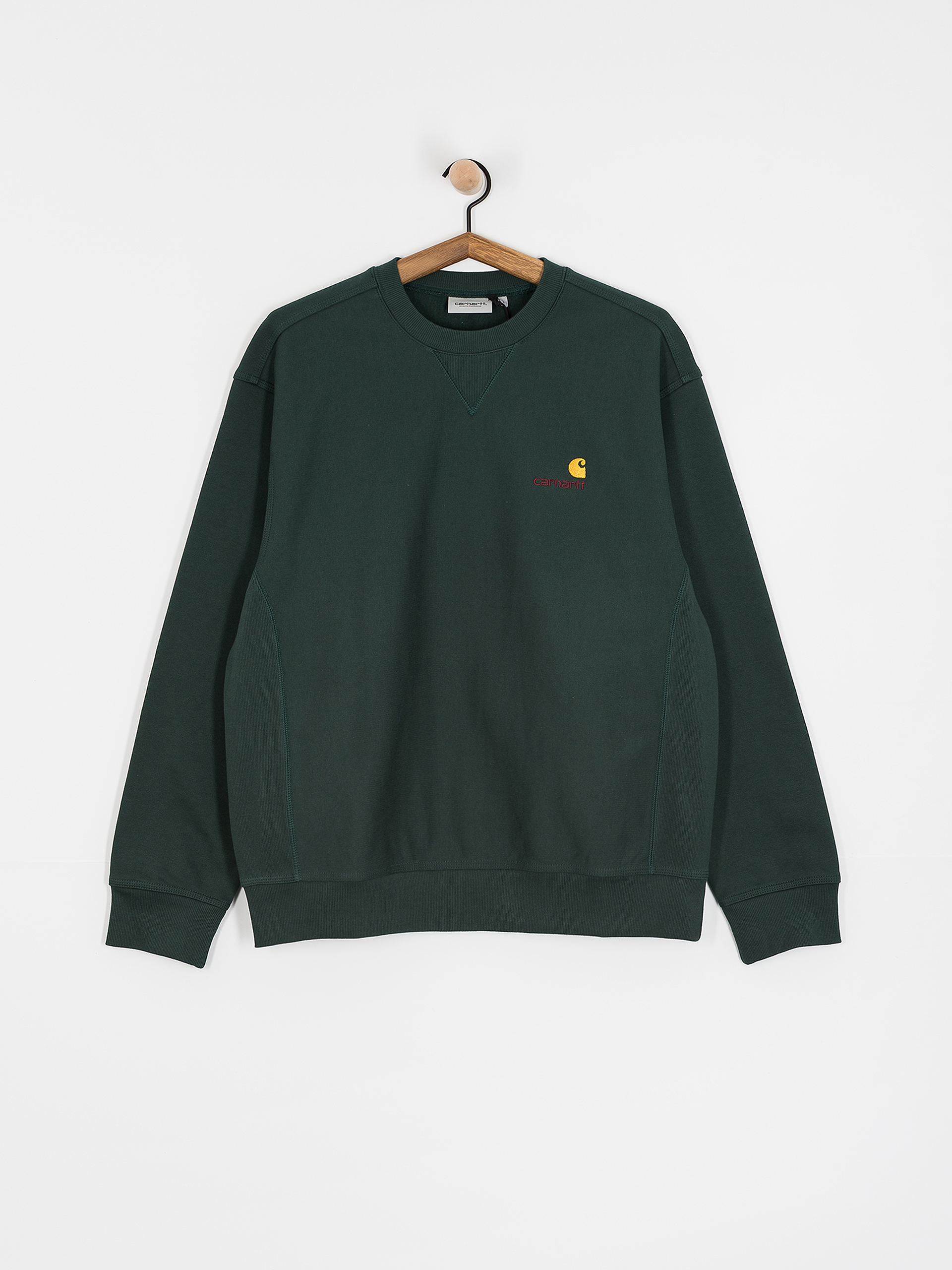 Суитшърт Carhartt WIP American Script (conifer)