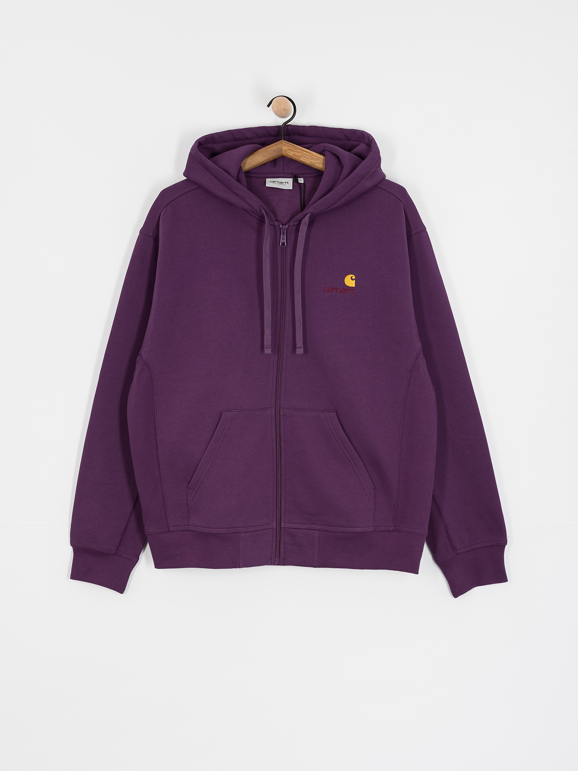 Суитшърт с качулка Carhartt WIP American Script ZHD (huckleberry)